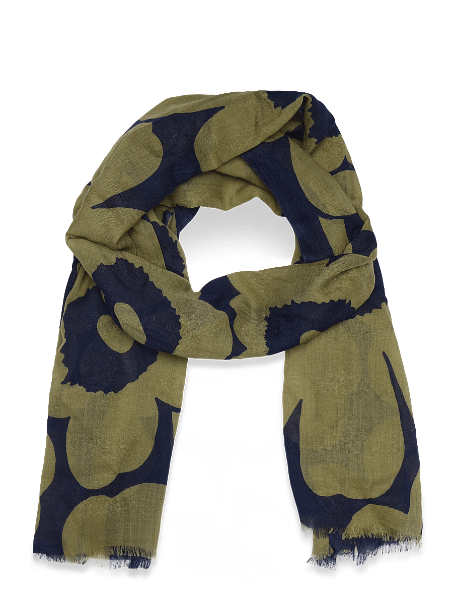 Marimekko - FIORE UNIKKO - wintersjaals - olive green, dark blue - 1