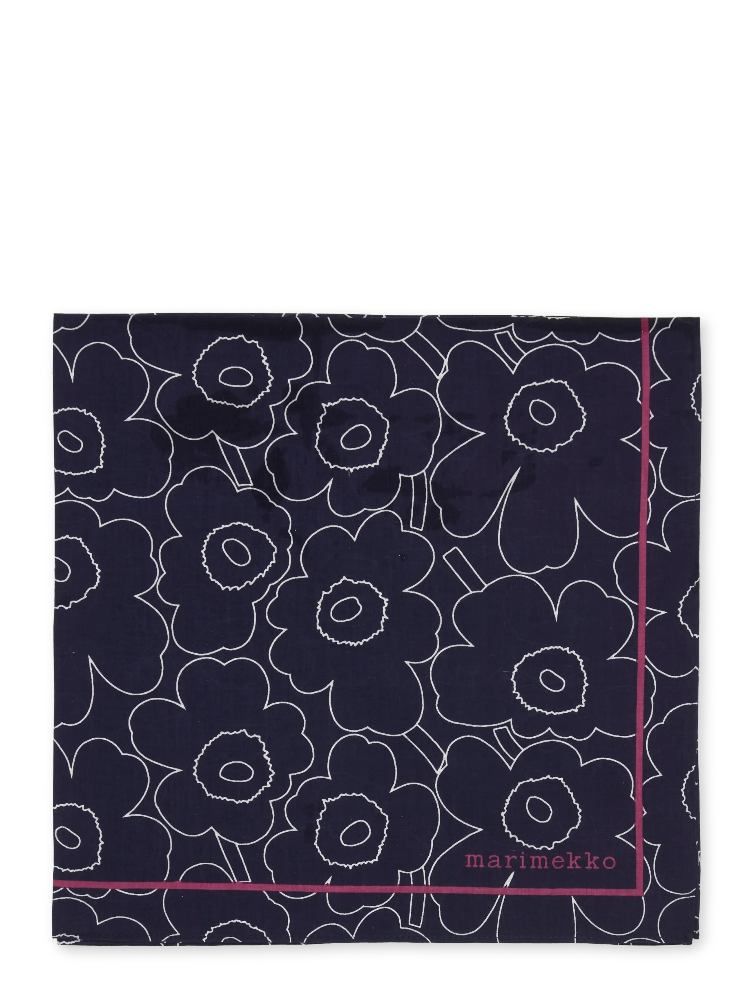 Marimekko - PESOFATI PIIRTO UNIKKO - tynde tørklæder - dark blue, off white, dk. rose - 1