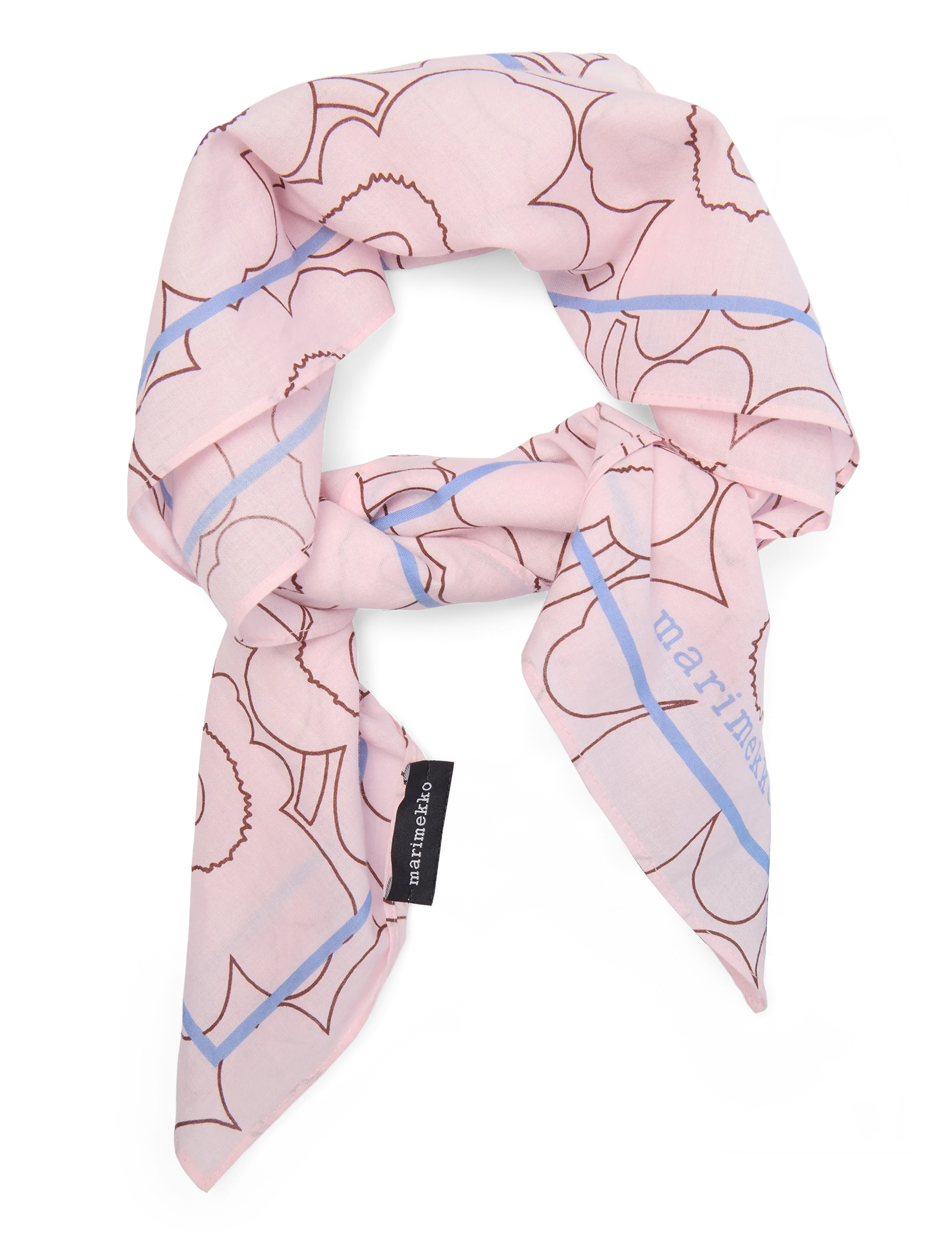 Marimekko PESOFATI PIIRTO UNIKKO - Sjalar - LIGHT PINK, BROWN, LIGHT BLUE / pink/rose