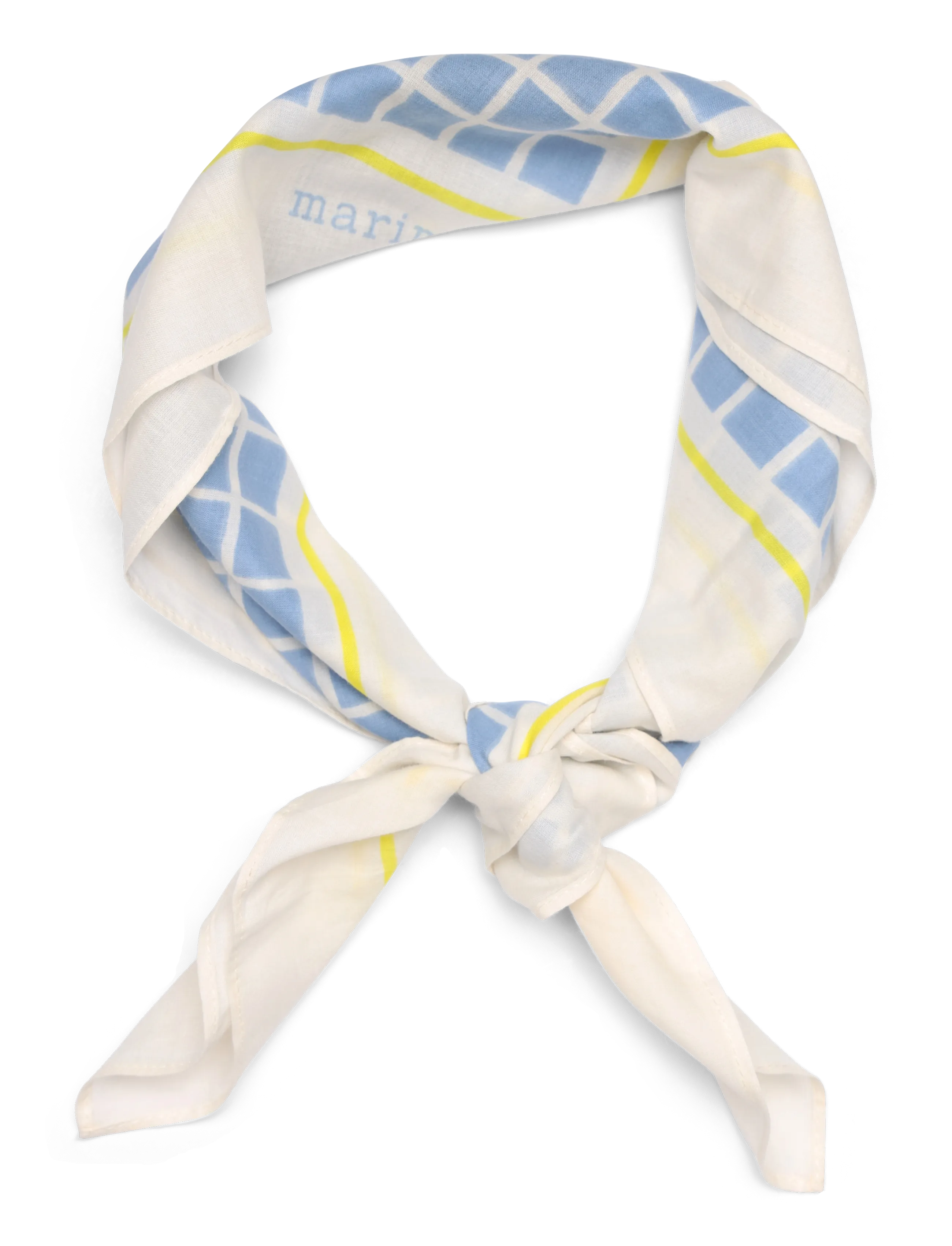 Marimekko - PESOFATI PIKKU RUUTU - light blue, off white, yellow - 1
