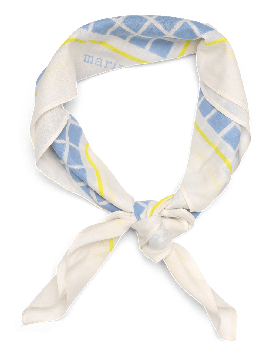 Marimekko - PESOFATI PIKKU RUUTU - modetrends - light blue, off white, yellow - 1