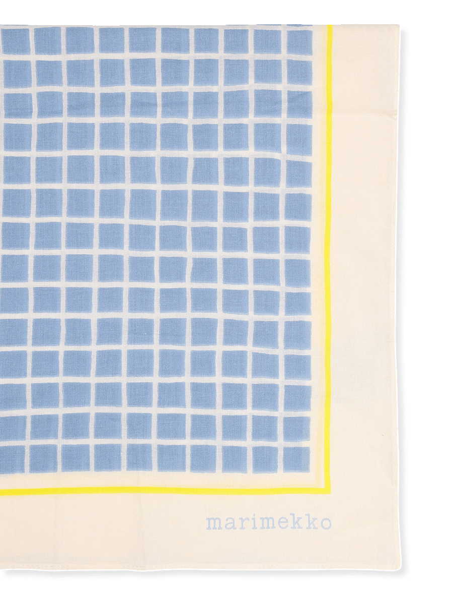 Marimekko - PESOFATI PIKKU RUUTU - modetrends - light blue, off white, yellow - 2