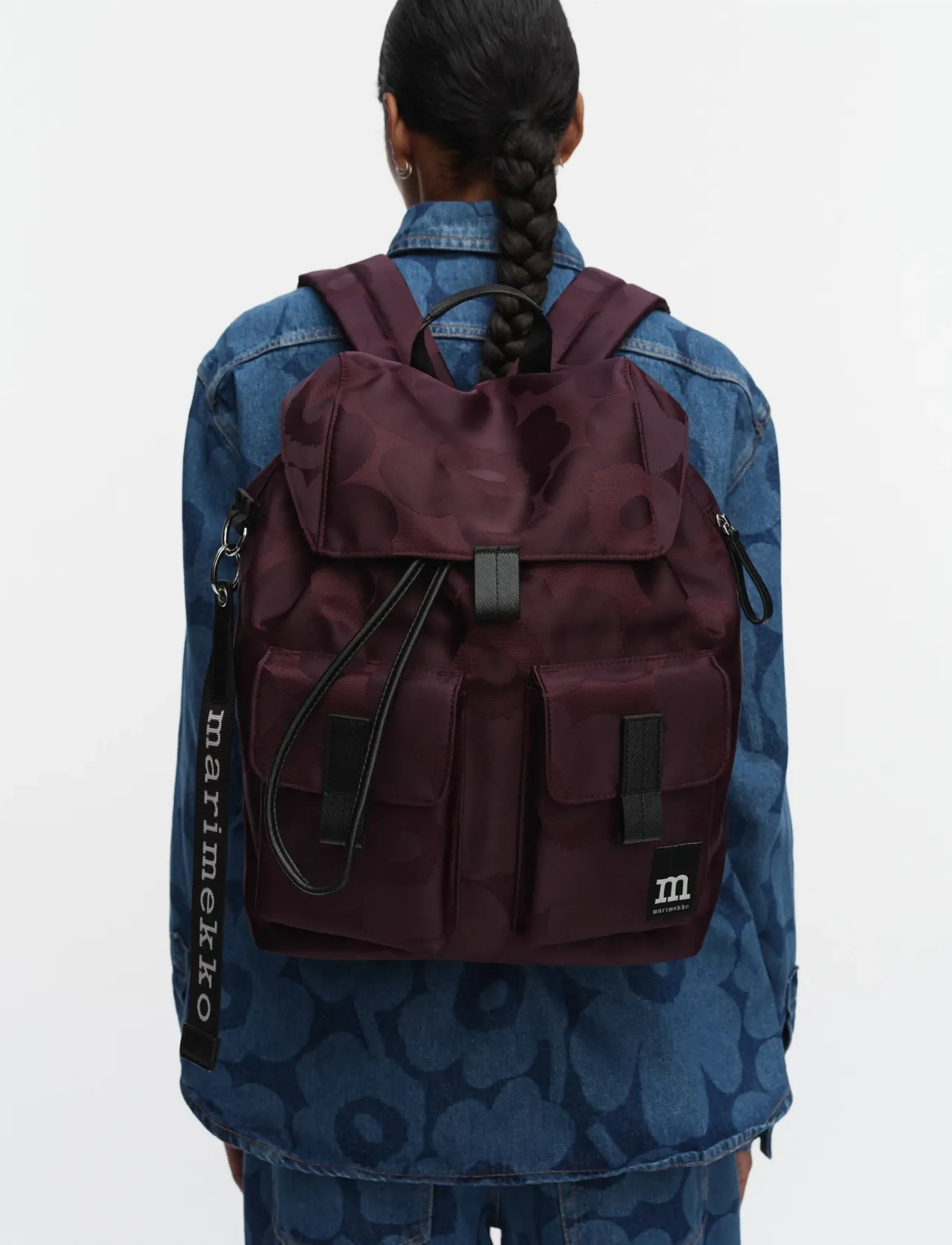 Marimekko Everything Backpack L Unikko, One Size, Bags, Burgunderrot - Backpacks, Frauen