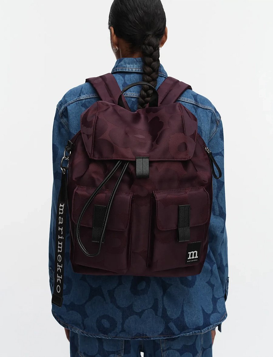 Marimekko - EVERYTHING BACKPACK L UNIKKO - modetrender - wine red, dark wine - 0
