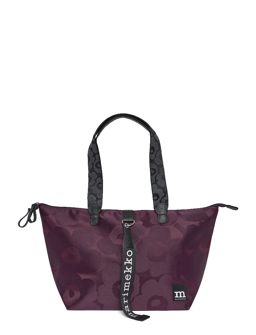 Marimekko - TOTE M UNIKKO - tote bags - wine red, dark wine - 1