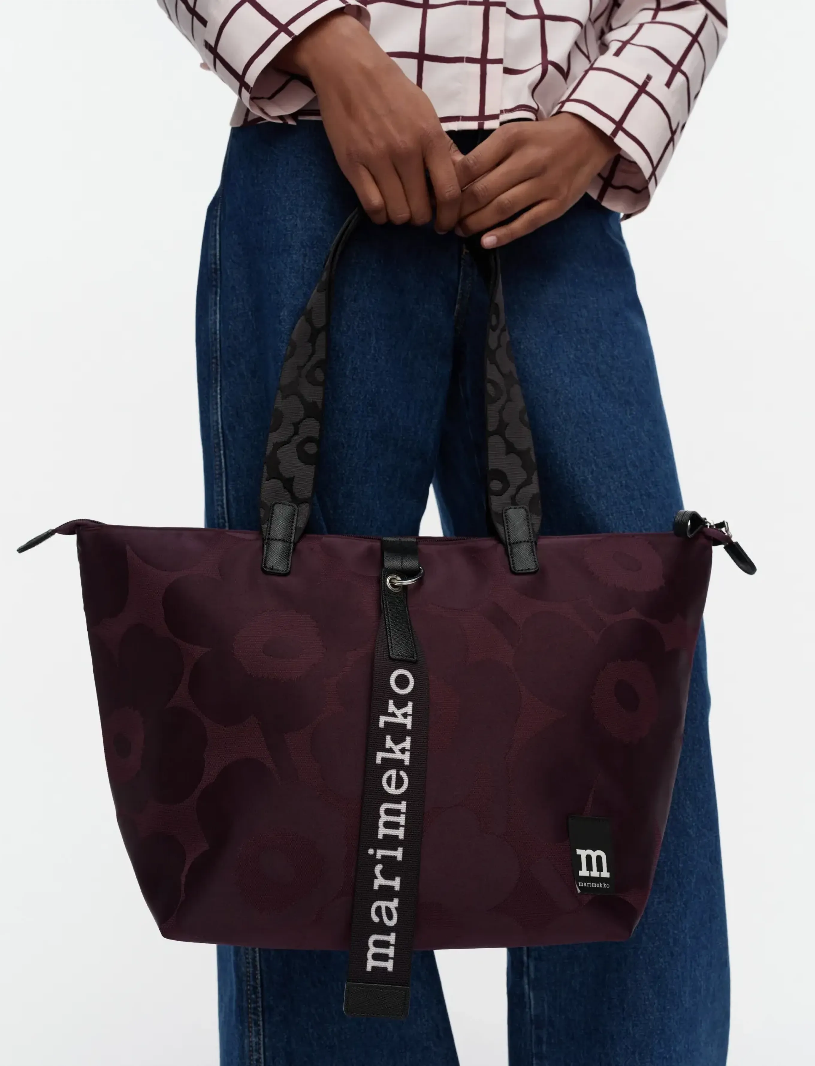 Marimekko Tote M Unikko, One Size, Bags, Burgunderrot - Totes, Frauen