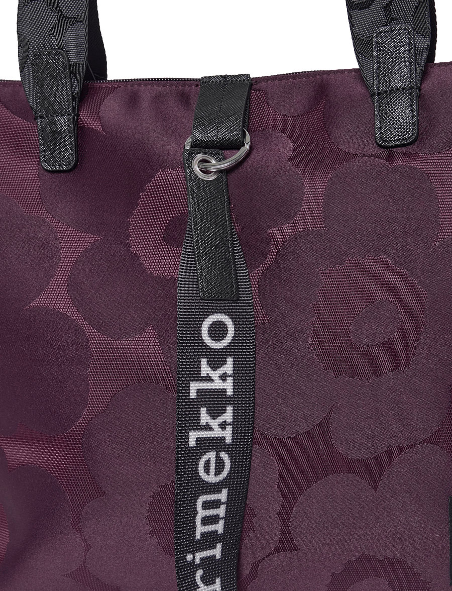 Marimekko - TOTE M UNIKKO - tote bags - wine red, dark wine - 3