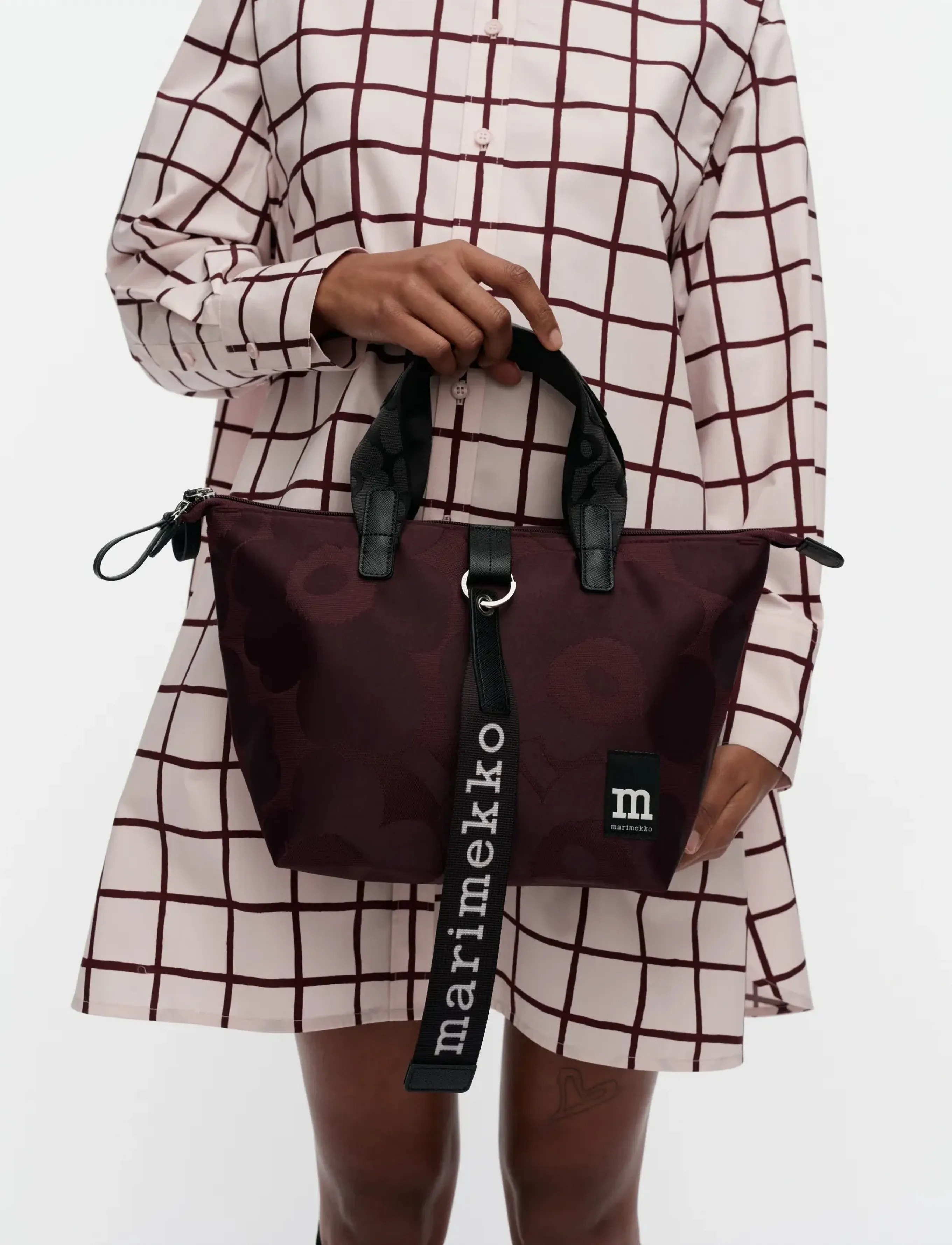 Marimekko Tote S Unikko, One Size, Bags, Burgunderrot - Top Handle Frauen