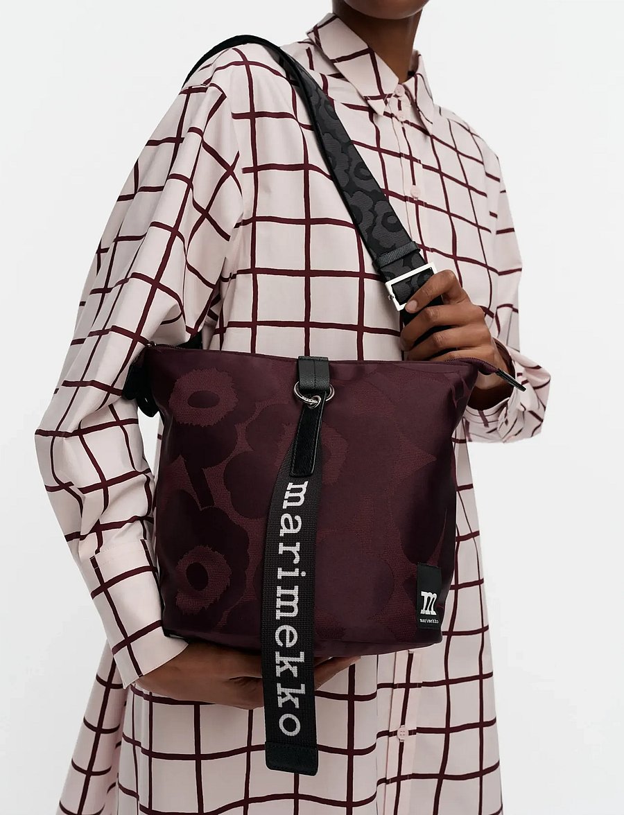 Marimekko - CARRY ALL UNIKKO - moetrendid - wine red, dark wine - 0