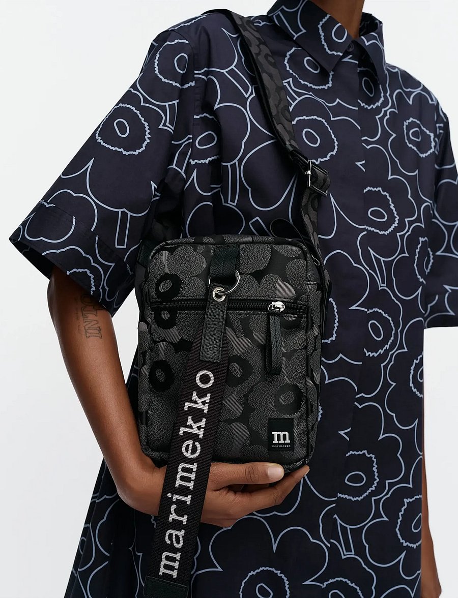 Marimekko - CAMERA BAG UNIKKO - modetrends - grey, dark grey - 0
