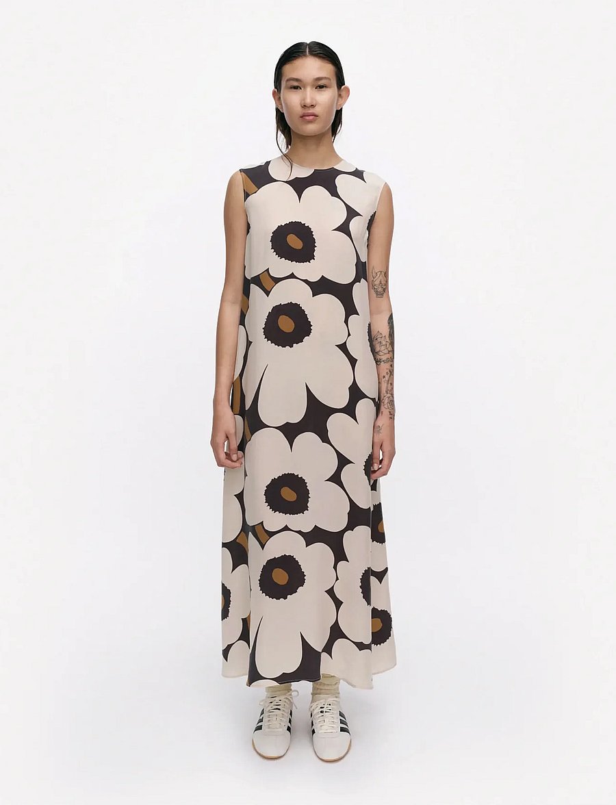 Marimekko - MIGOT UNIKKO - maxi dresses - light beige, black, brown - 0