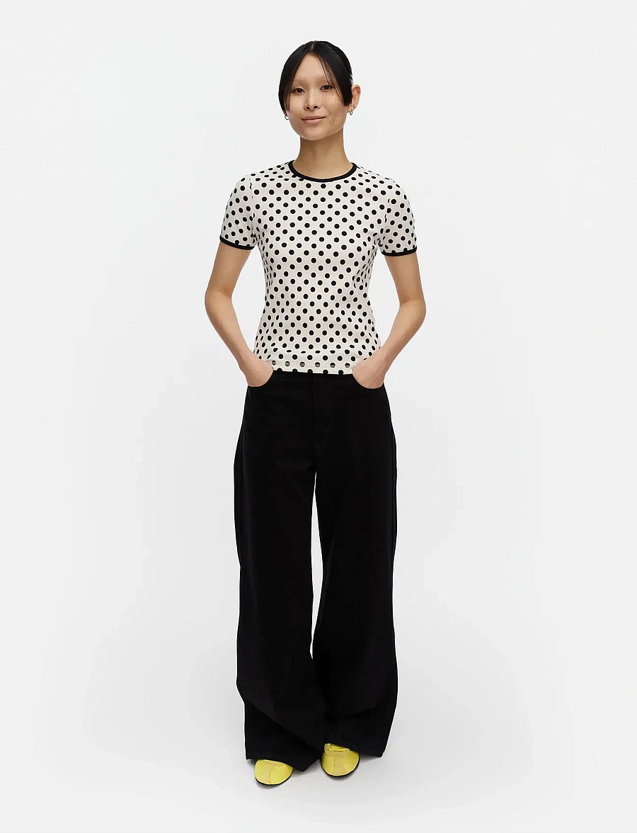 Marimekko - KUKKEA PALLO - t-shirts - off white, black - 0