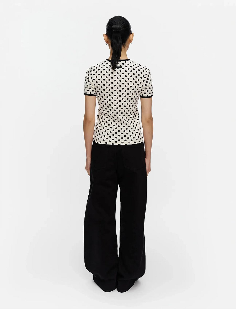 Marimekko - KUKKEA PALLO - t-shirts - off white, black - 4