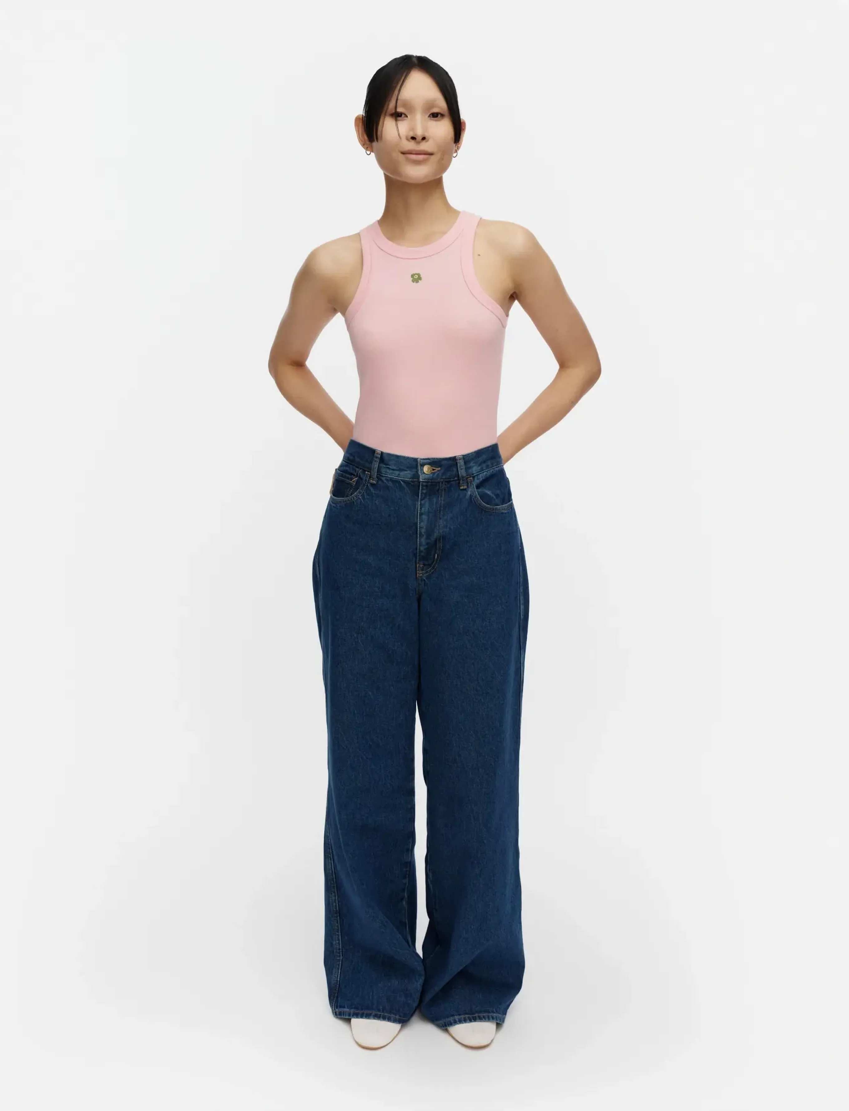 Marimekko Kupla Unikko Placement, XL, T-shirts & Oberteile, Rosa - Sleeveless, Frauen