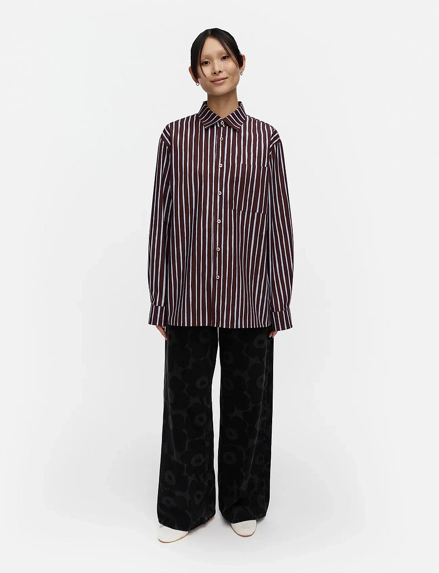 Marimekko - JOKAPOIKA 2026 - langärmlige hemden - brown, light blue - 0