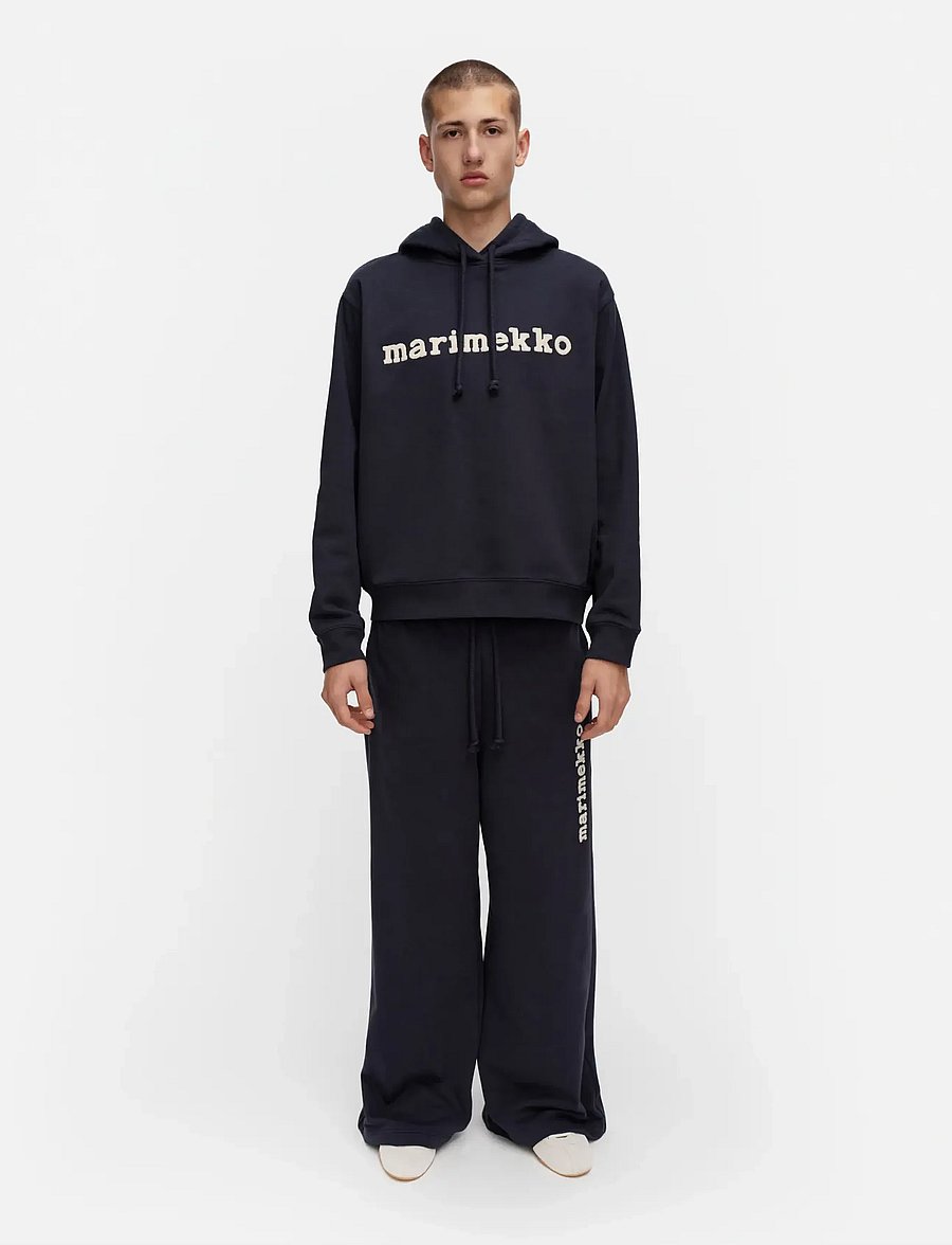 Marimekko - SKRIPTI LOGO PLACEMENT - kapuzenpullover - dark navy, off white - 0