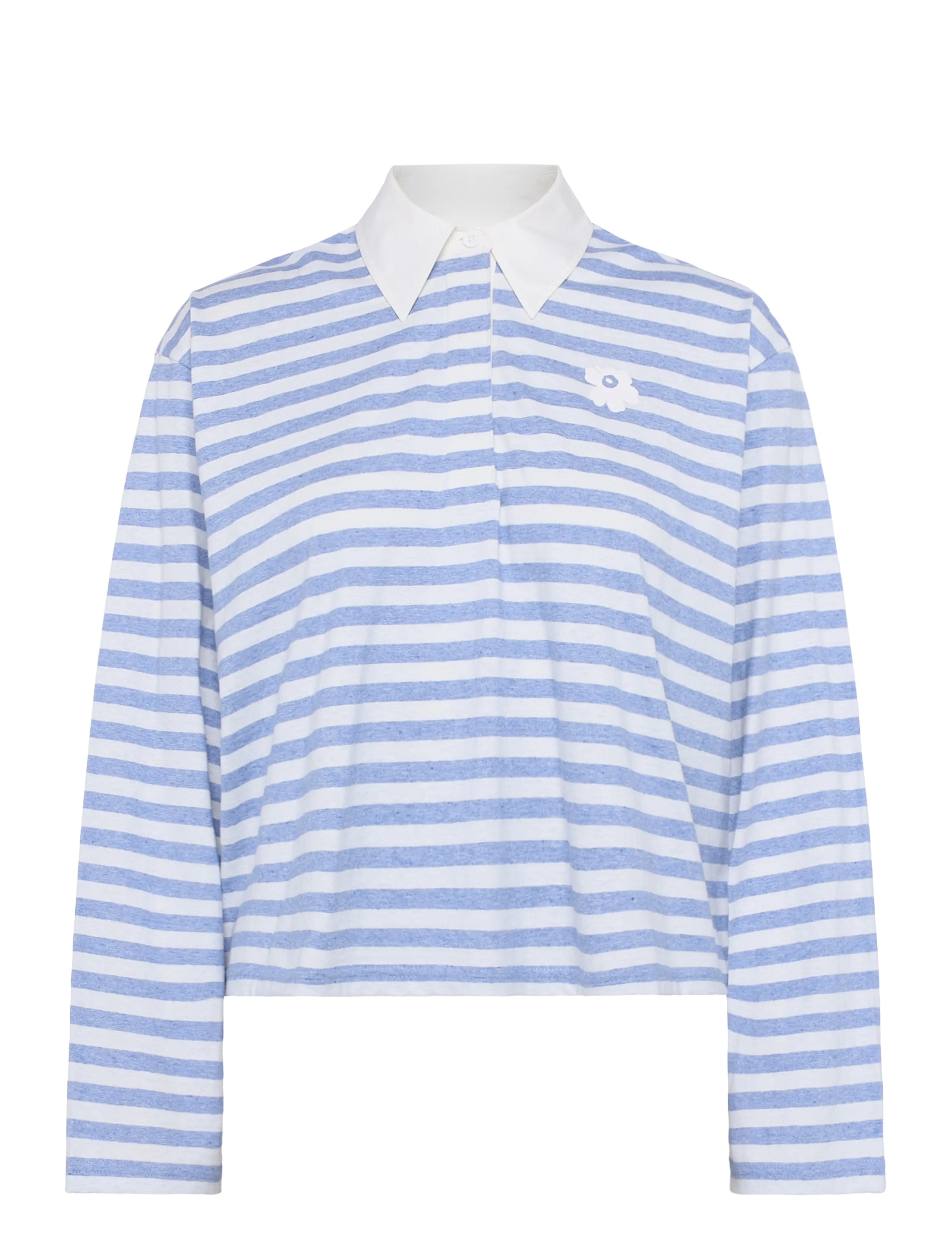Marimekko KIPINÄ TASARAITA UNIKKO - T-särgid ja topid - LIGHT BLUE, OFF WHITE / blue