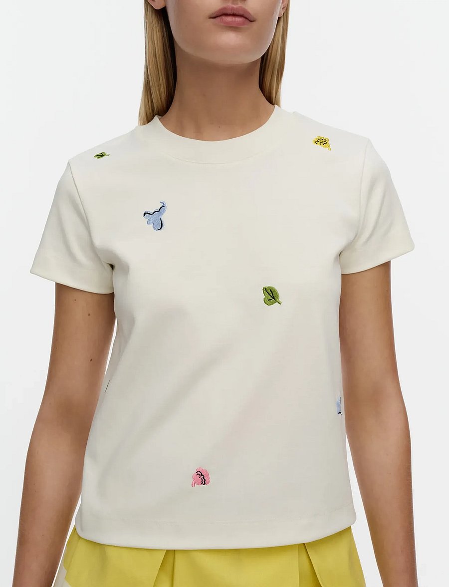 Marimekko - SEKAMELSKA KUKASTA KUKKAAN PLC - t-shirts - off white, yellow, rose, green - 3