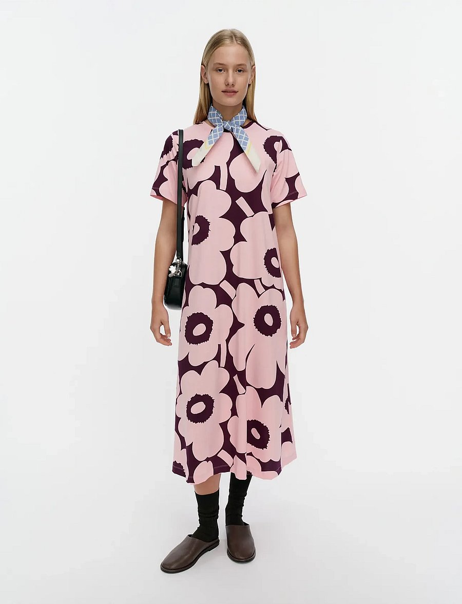Marimekko - PISTEINEN UNIKKO - suvekleidid - light pink, dark purple - 0