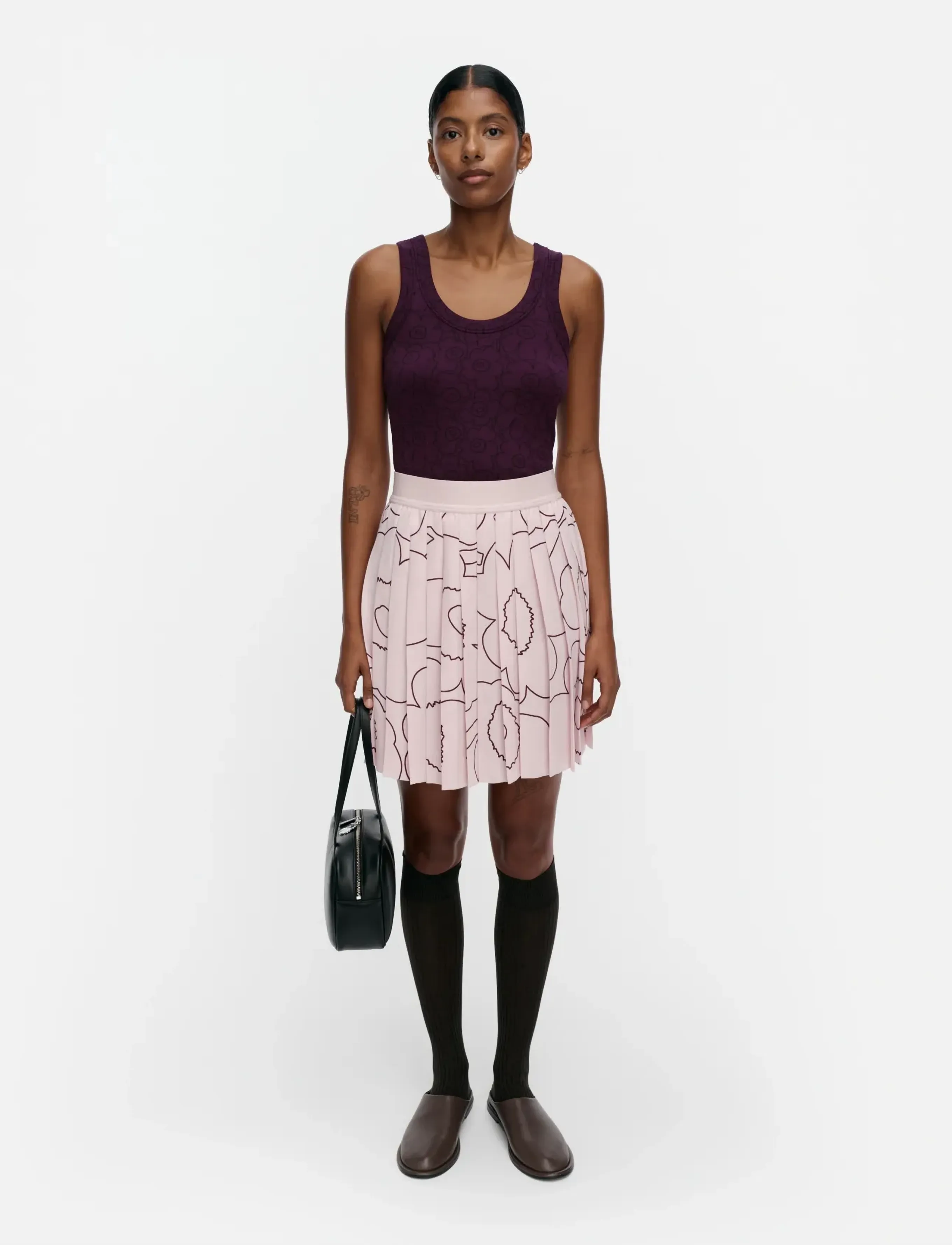 Marimekko Sävyt Piirto Unikko, S, Purple, Veste > Strikkede Veste, Dame