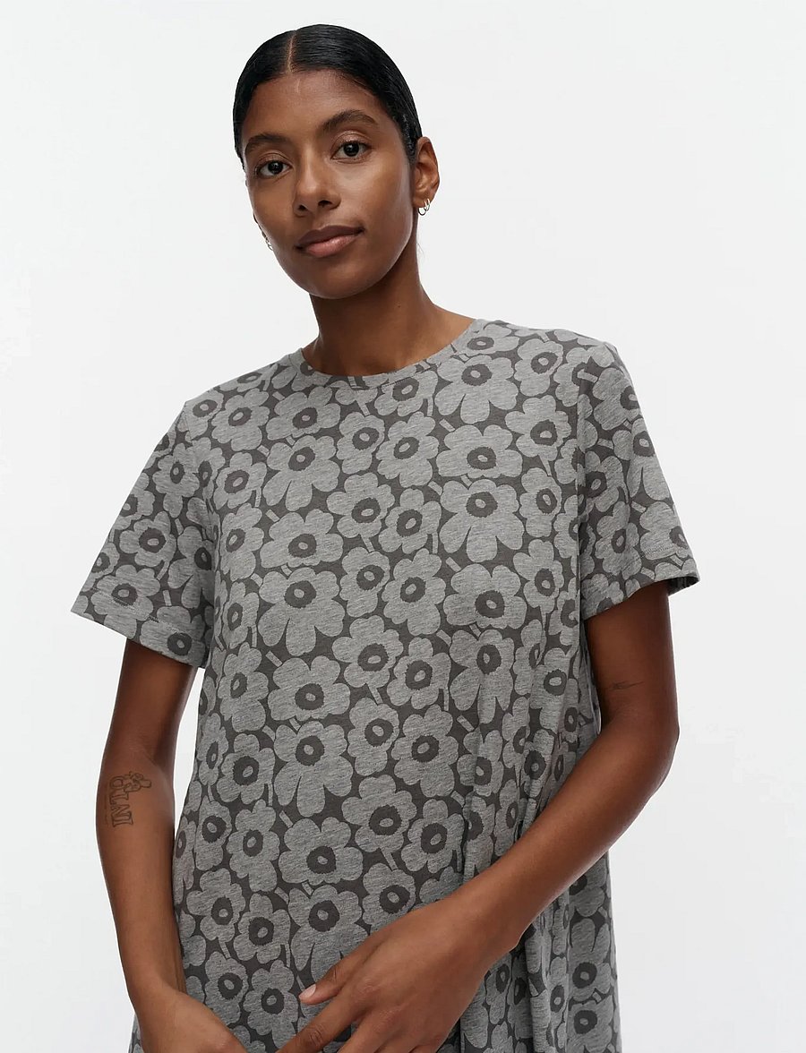 Marimekko - PISTEINEN UNIKKO - t-shirt dresses - grey melange, grey - 3
