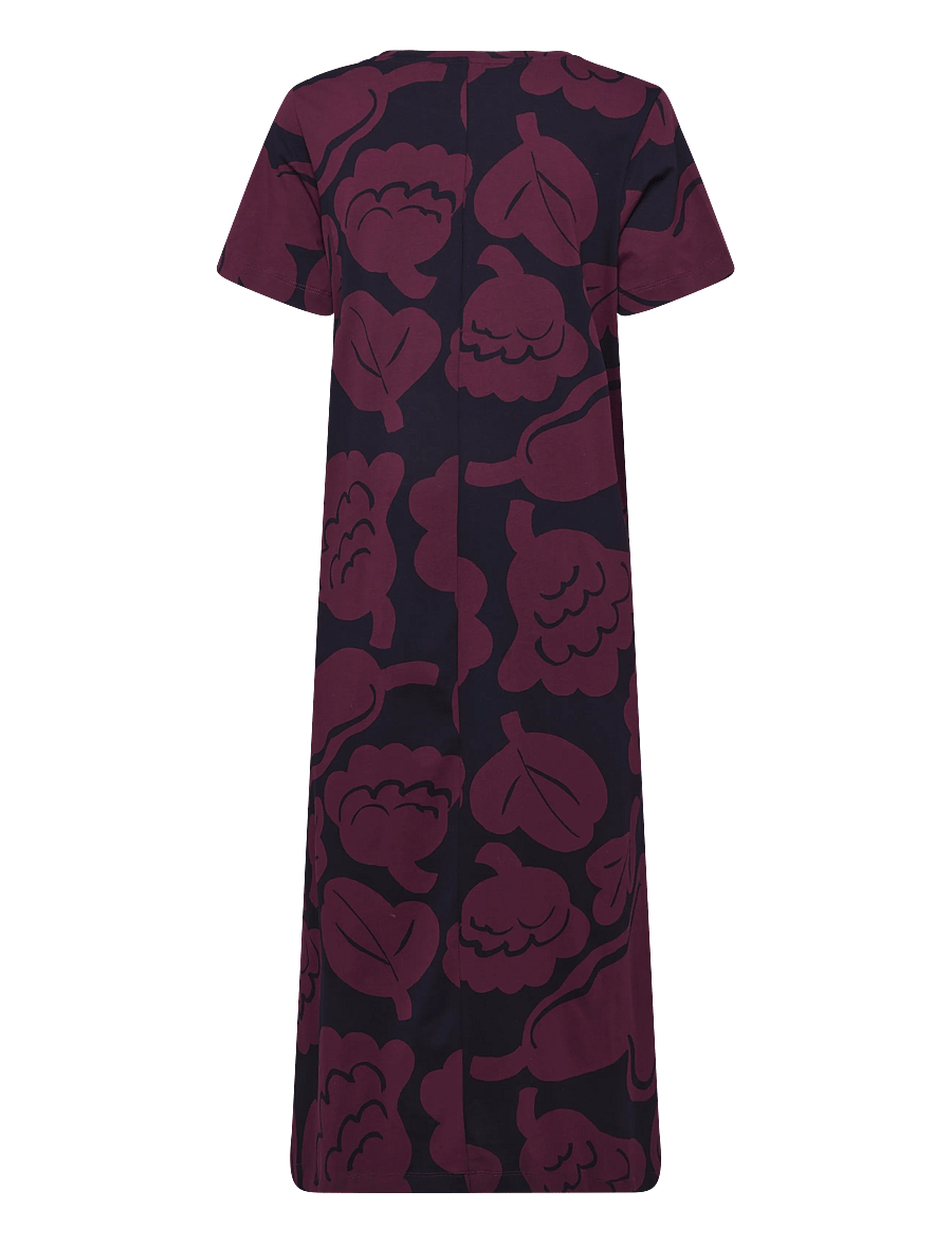 Marimekko - PISTEINEN KUKASTA KUKKAAN - t-shirtklänningar - dark purple, dark navy - 2