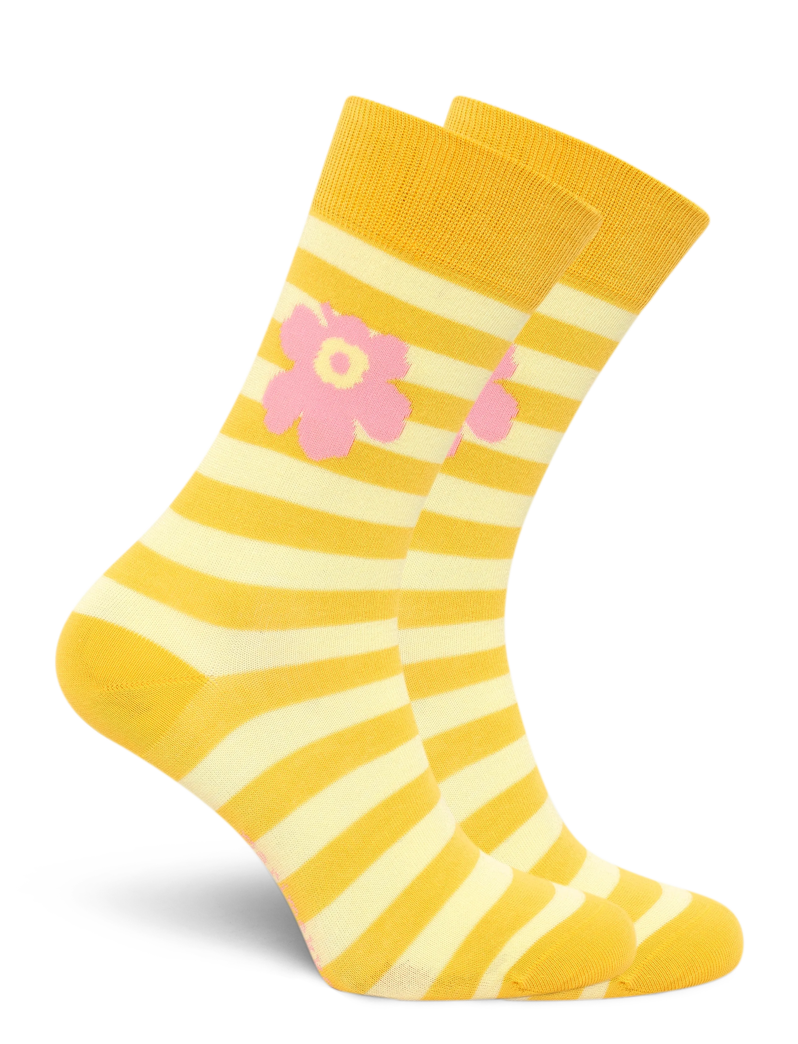 Marimekko - KASVAA TASARAITA UNIKKO ONE - almindelige strømper - yellow, light yellow, light p. - 1