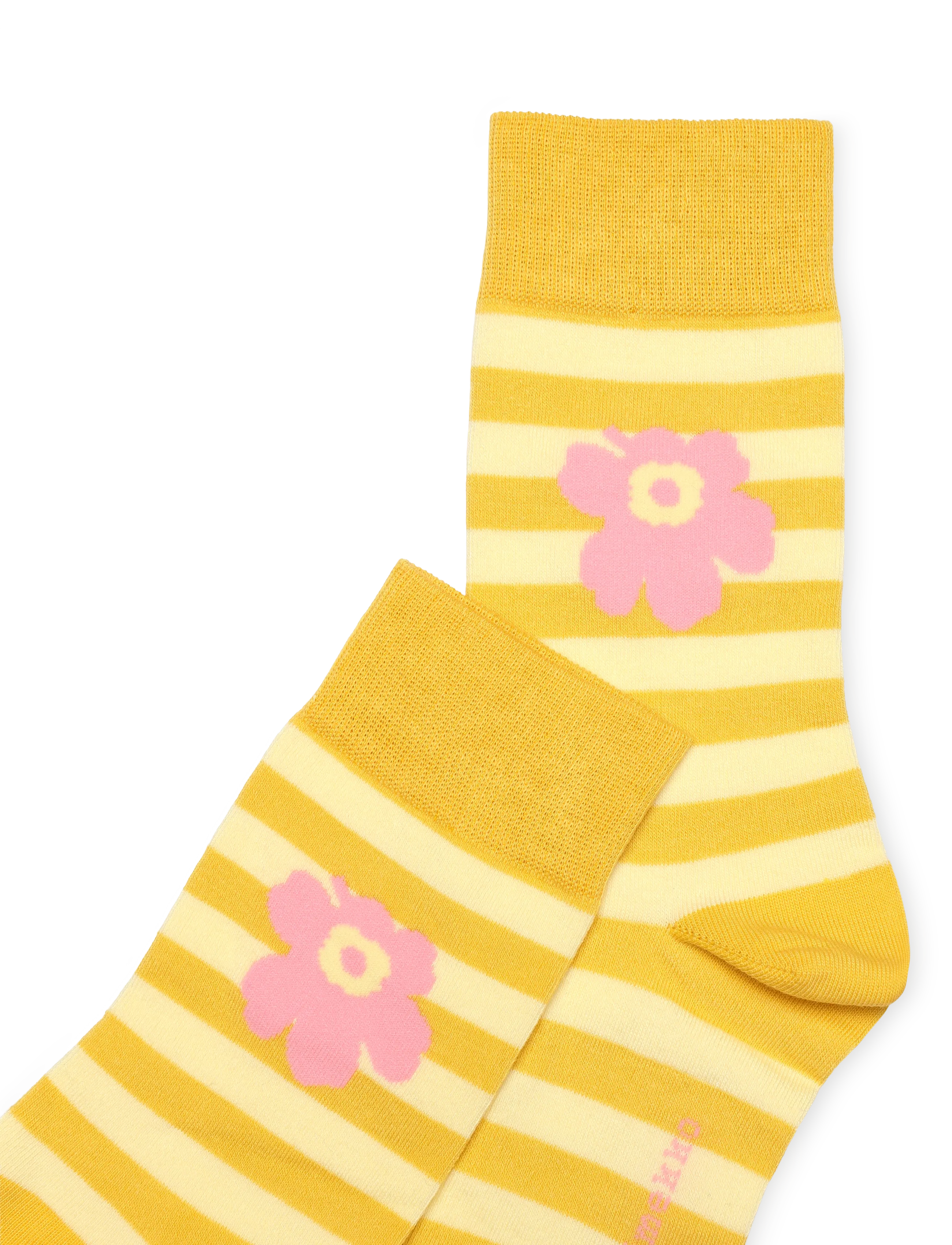 Marimekko - KASVAA TASARAITA UNIKKO ONE - almindelige strømper - yellow, light yellow, light p. - 2