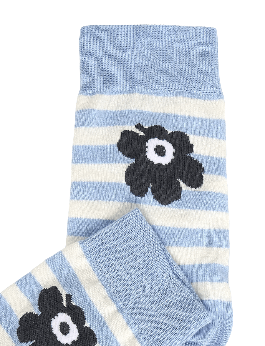 Marimekko - KASVAA TASARAITA UNIKKO ONE - normale socken - light blue, off white - 2