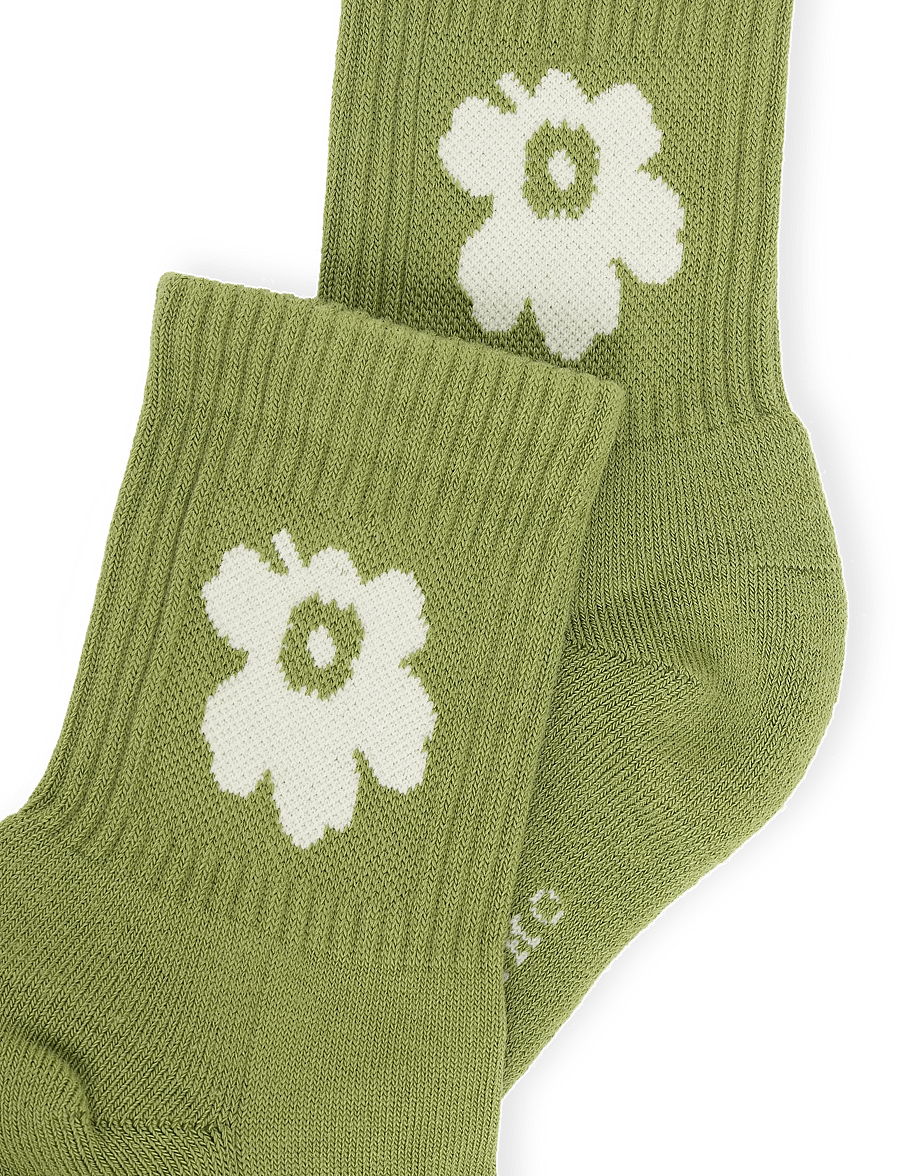 Marimekko - PUIKEA UNIKKO - almindelige strømper - green, off white - 2