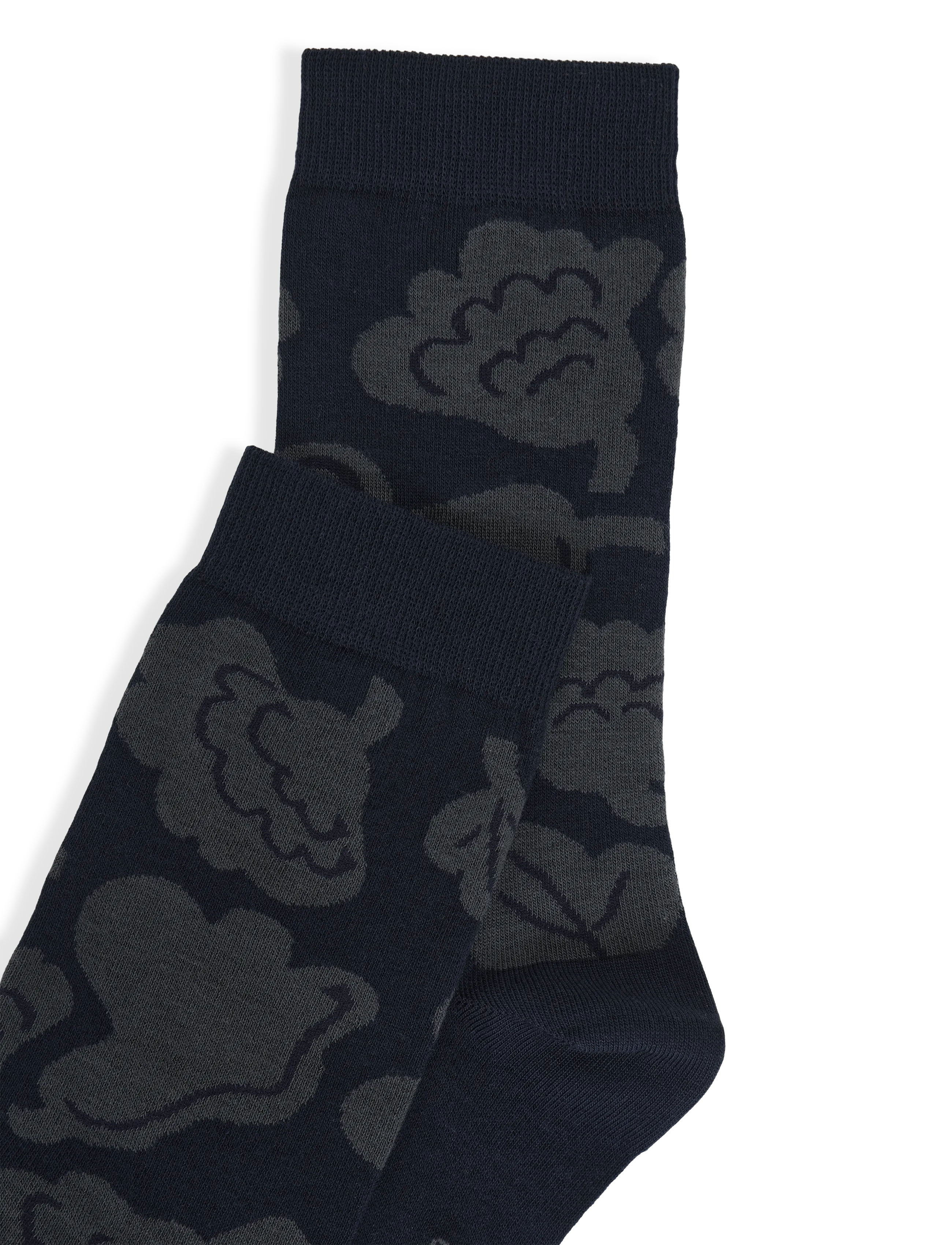 Marimekko - LINJAUS KUKASTA KUKKAAN - almindelige strømper - dark blue, dark grey - 2