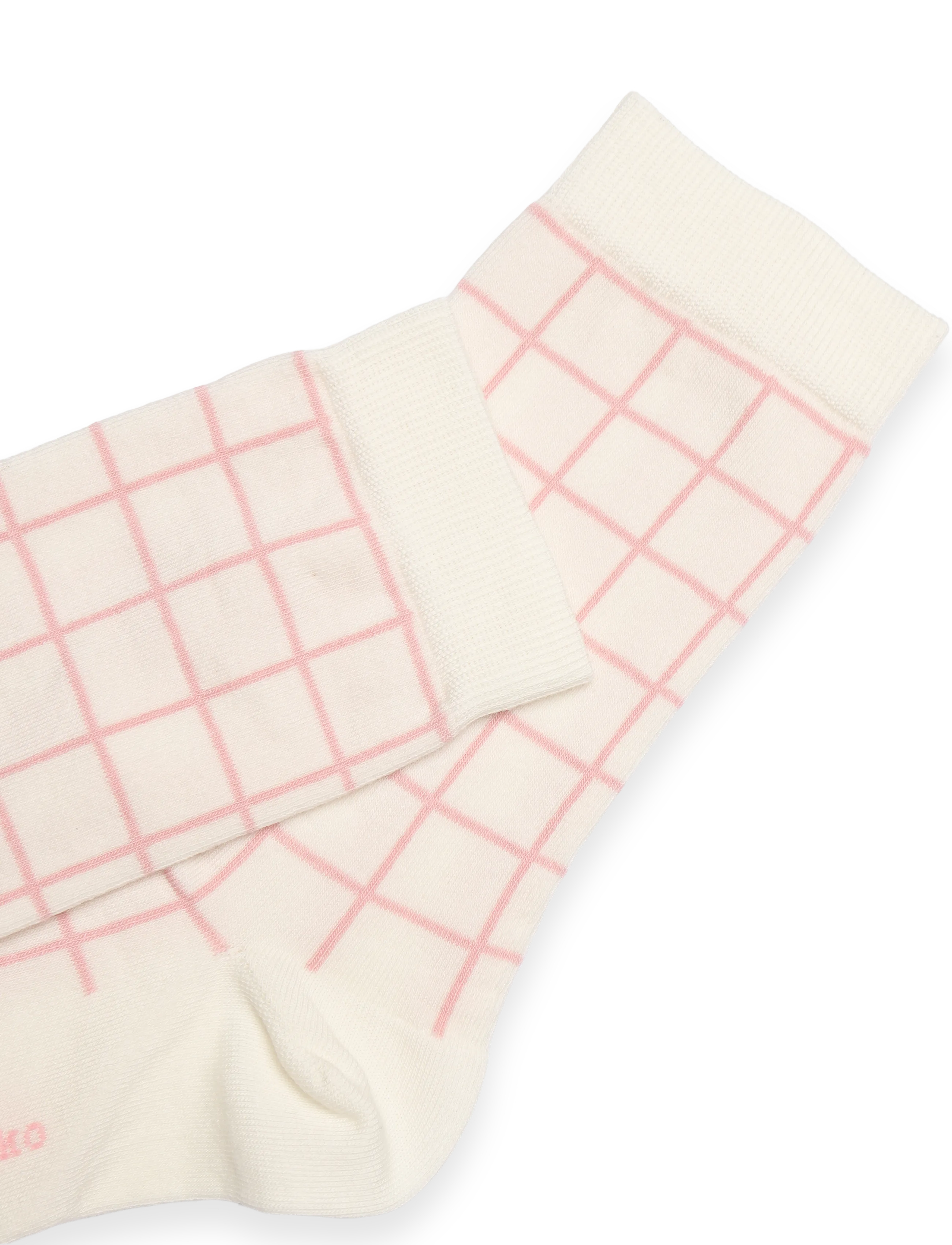 Marimekko - LINJAUS PIKKU RUUTU - almindelige strømper - off white, light pink - 2