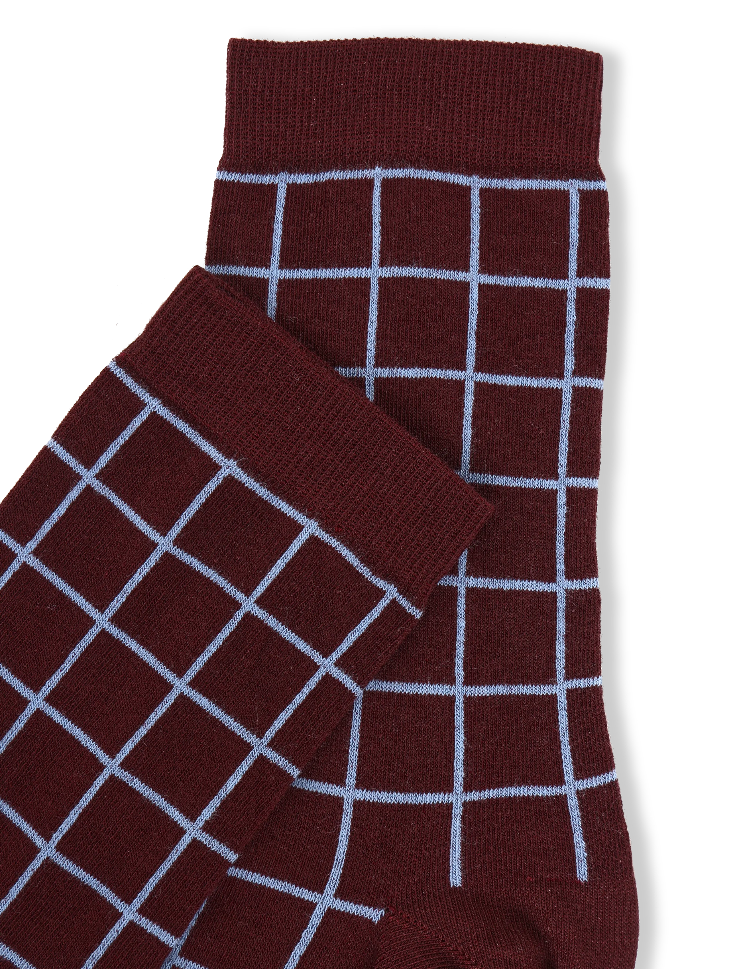 Marimekko - LINJAUS PIKKU RUUTU - almindelige strømper - wine red, light blue - 2