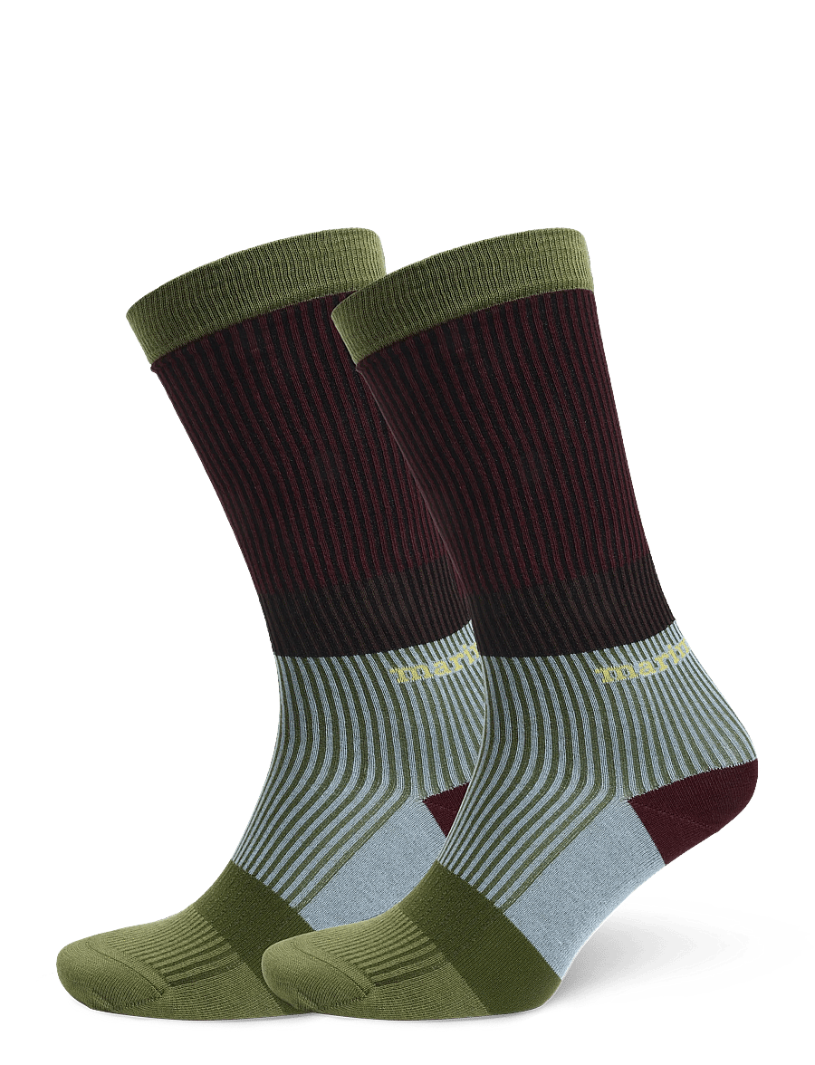 Marimekko - FAKTA HENNIKA - sokker - wine red, light blue, green - 0
