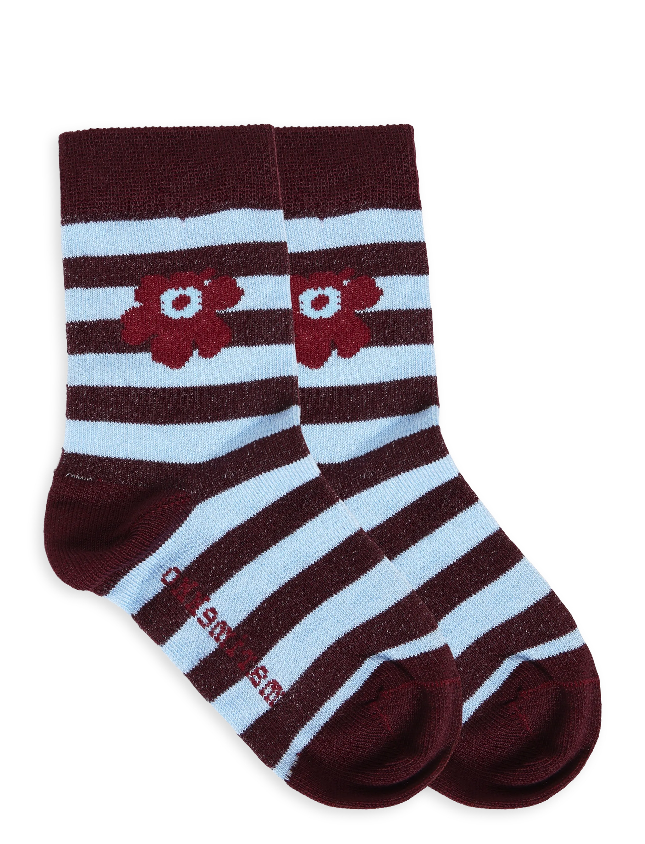 Marimekko - MAKEINEN TASARAITA UNIKKO - wine red, light blue - 1