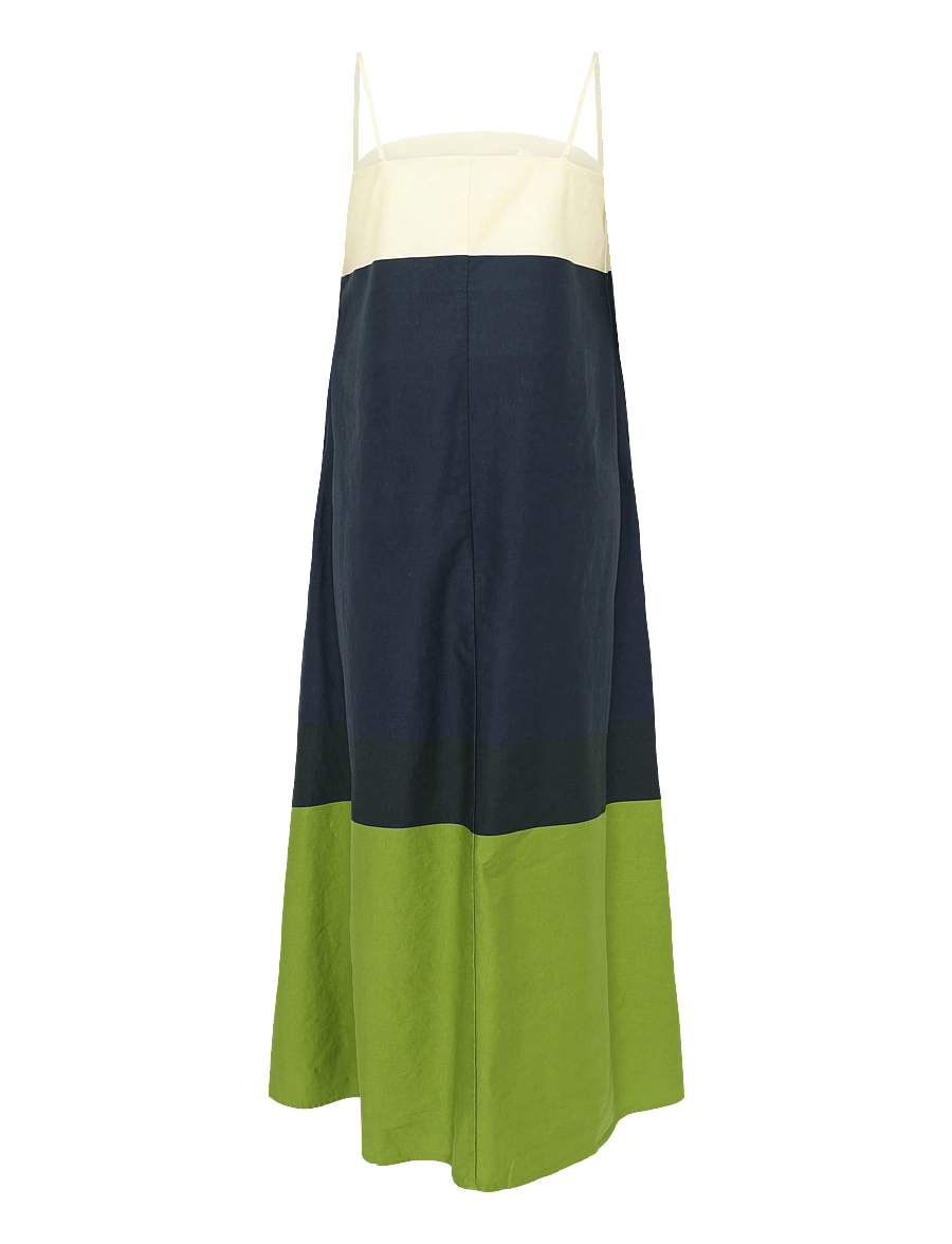 Marimekko - SYMMETRIA HENNIKA - suvekleidid - light yellow, dark blue, green - 2