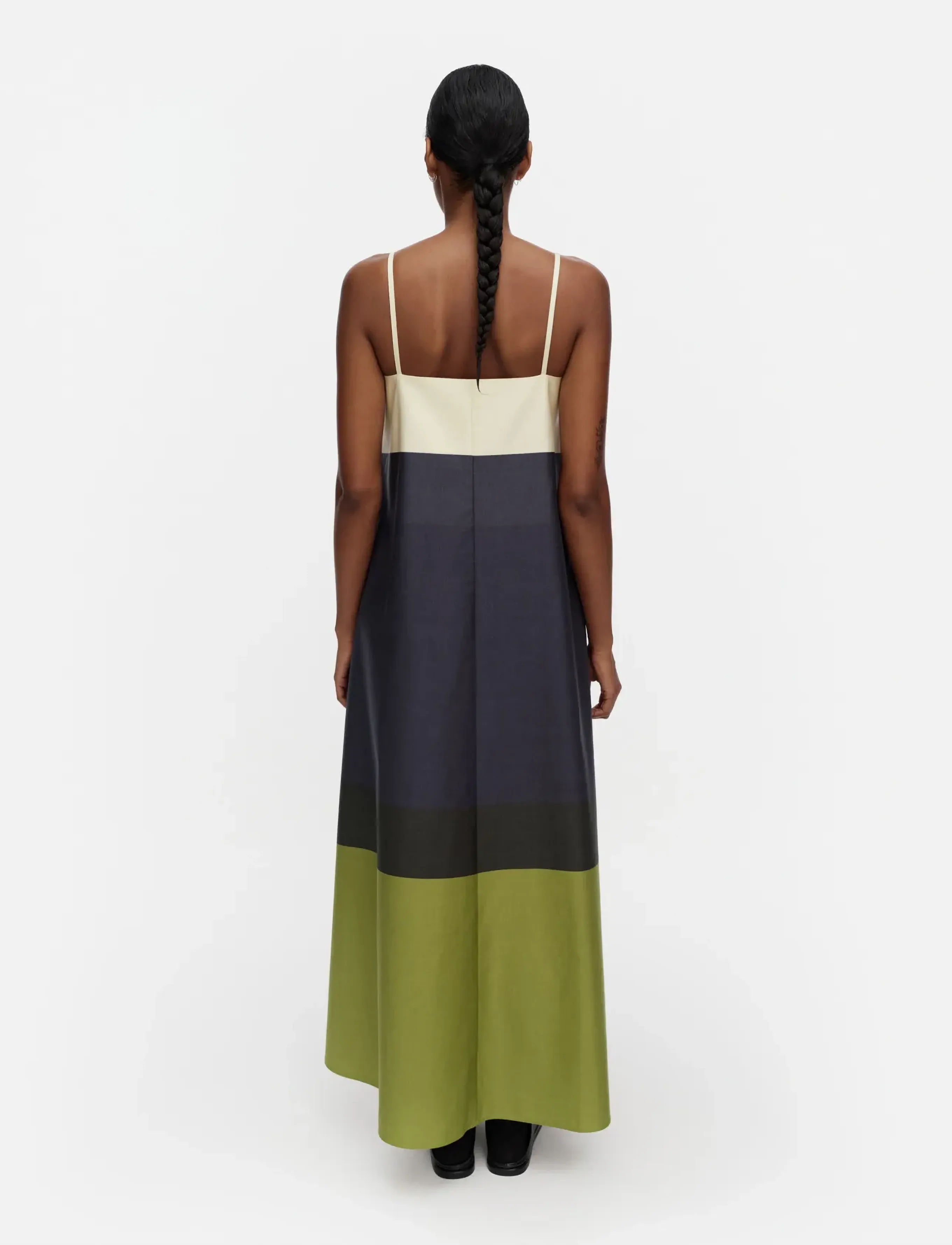 Marimekko - SYMMETRIA HENNIKA - light yellow, dark blue, green - 4