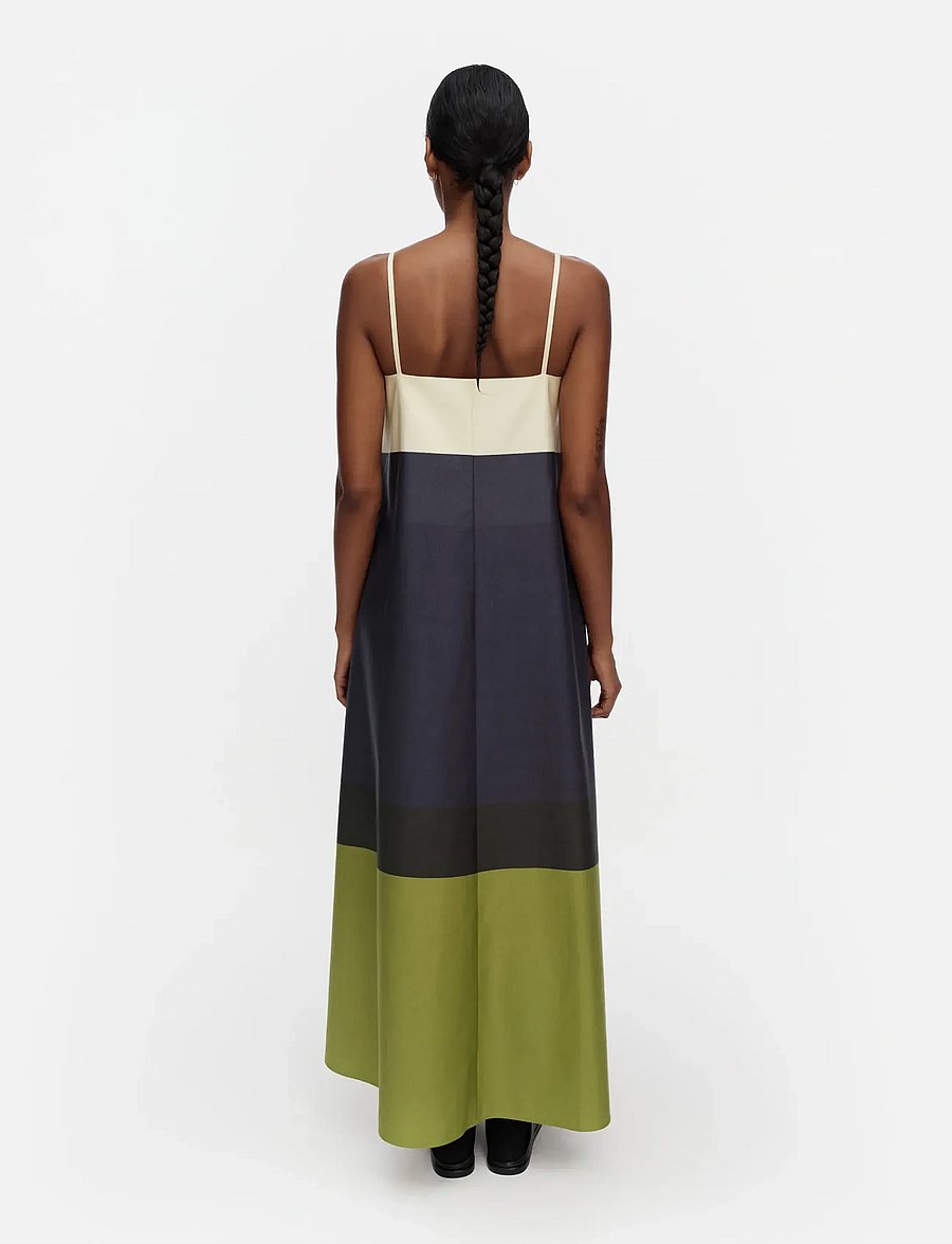 Marimekko - SYMMETRIA HENNIKA - suvekleidid - light yellow, dark blue, green - 4