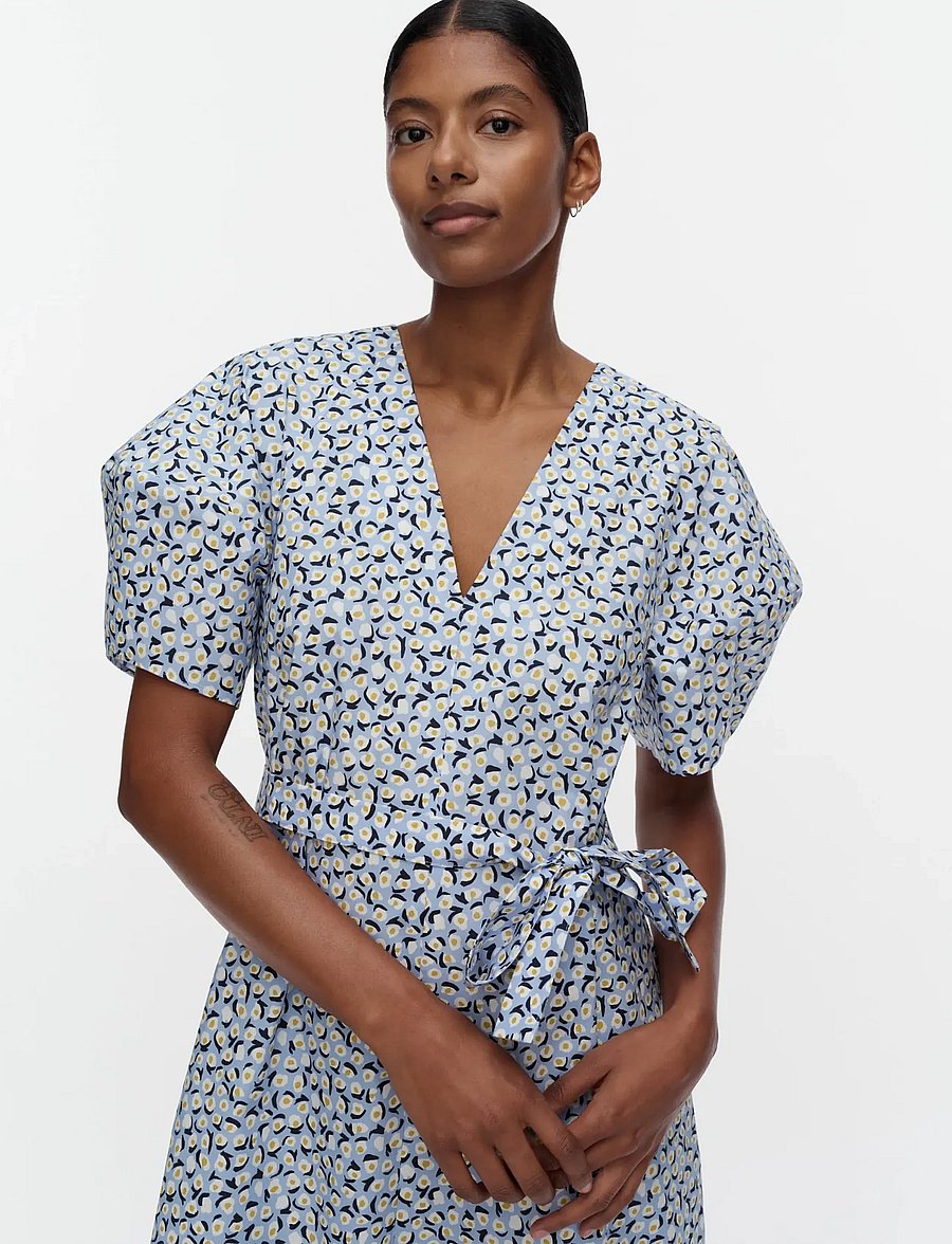 Marimekko - TAIVUT PIKKU VIKURI - suvekleidid - light blue, off white, yellow - 3