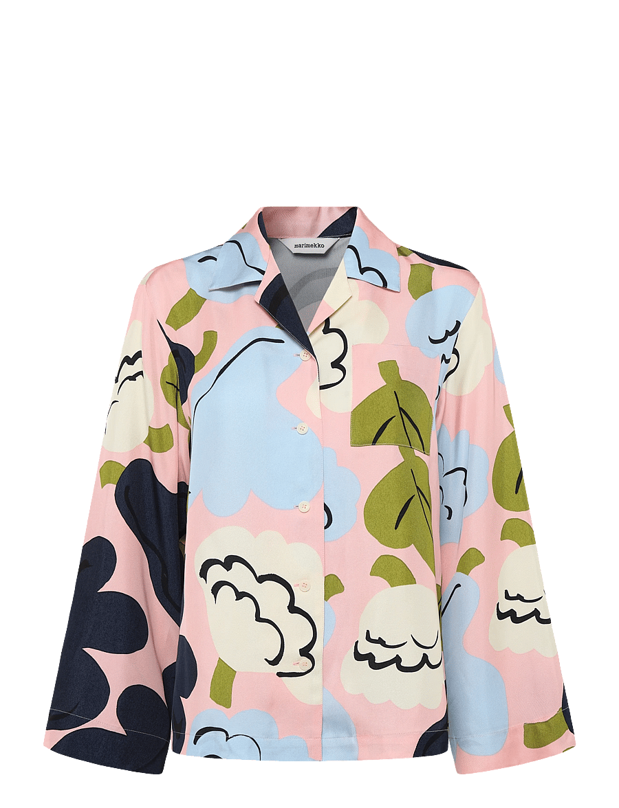 Marimekko - VIIVOITUS KUKASTA KUKKAAN - pikkade varrukatega särgid - lt. pink, dk. blue, lt. blue - 1