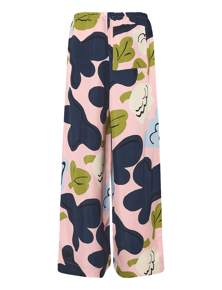 Marimekko - VAIHTELU KUKASTA KUKKAAN - laia säärega püksid - lt. pink, dk. blue, lt. blue - 2