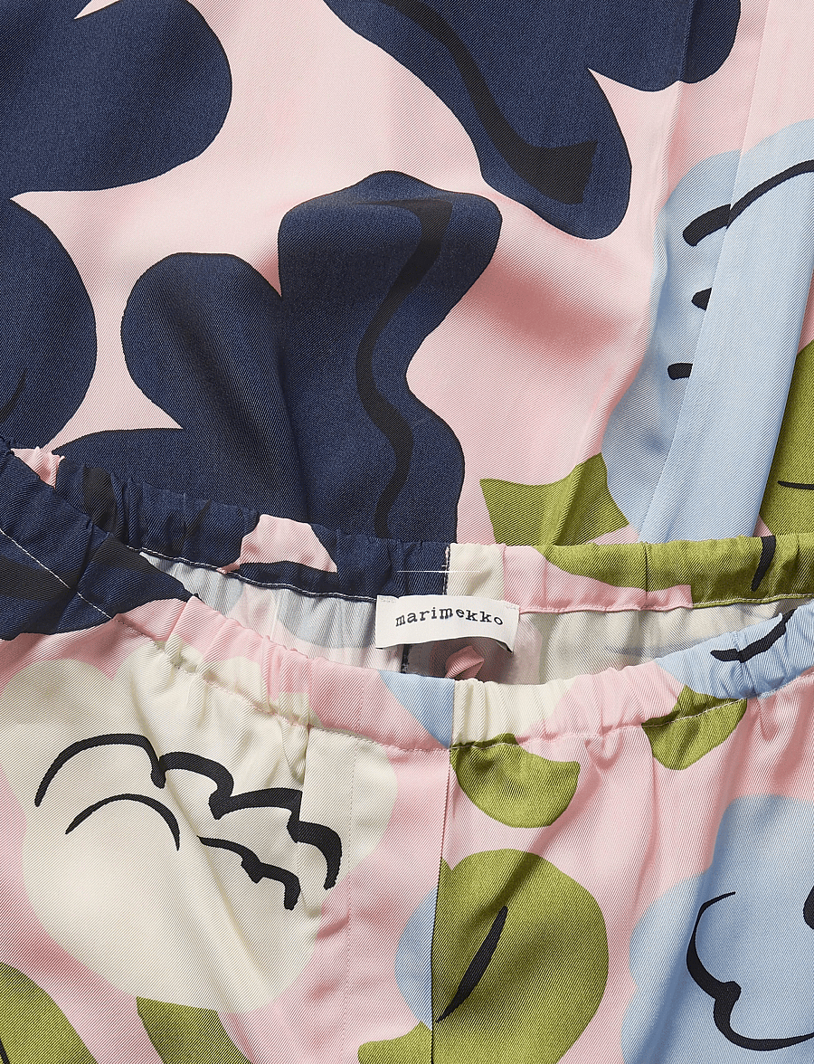 Marimekko - VAIHTELU KUKASTA KUKKAAN - laia säärega püksid - lt. pink, dk. blue, lt. blue - 5