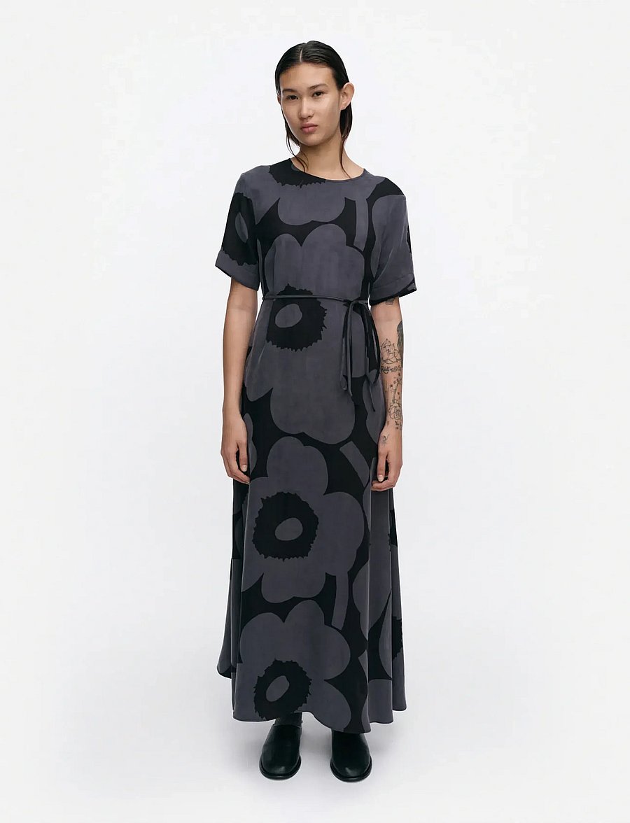 Marimekko - TAIPALE UNIKKO - sommarklänningar - bluish grey, black - 0
