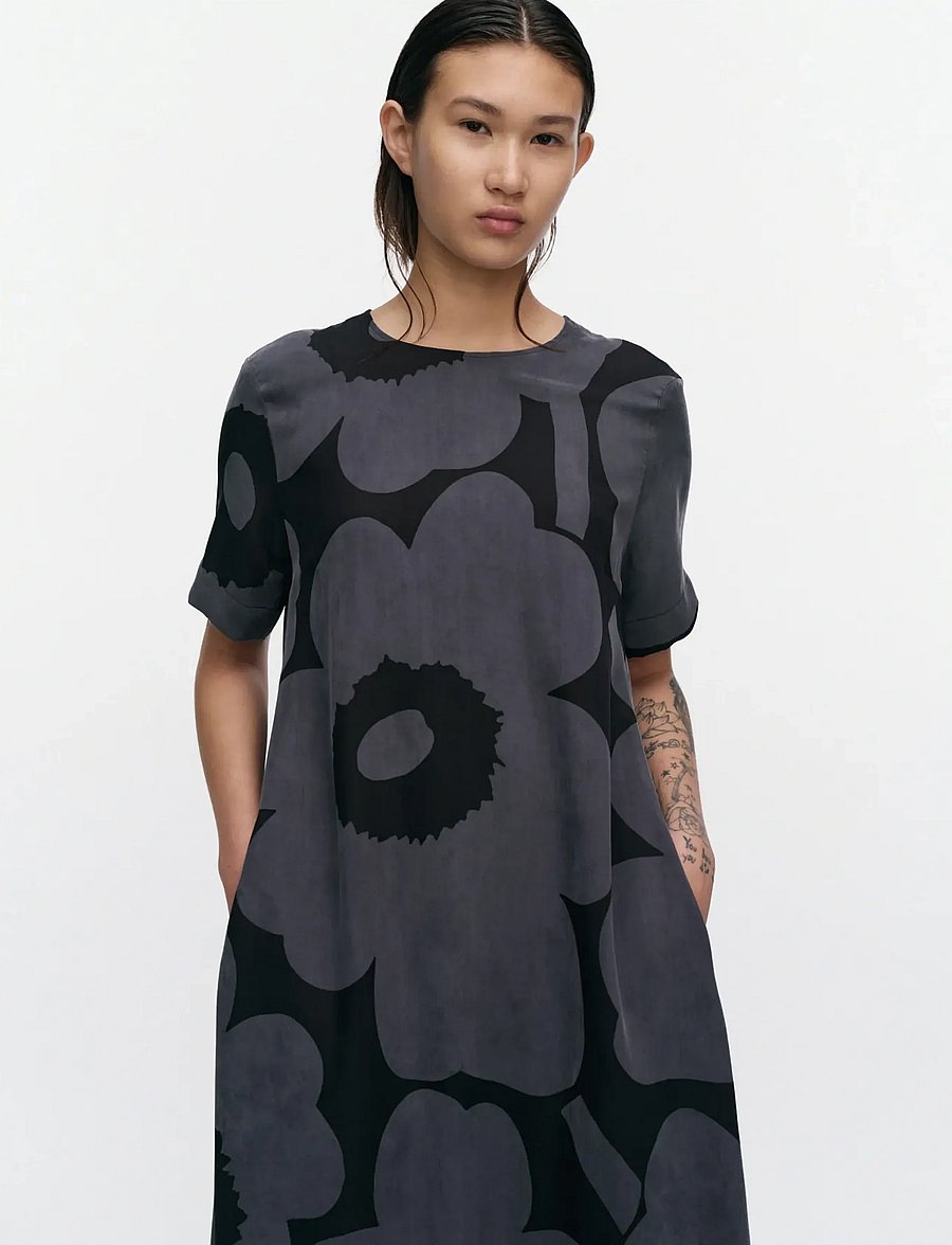 Marimekko - TAIPALE UNIKKO - kesämekot - bluish grey, black - 3