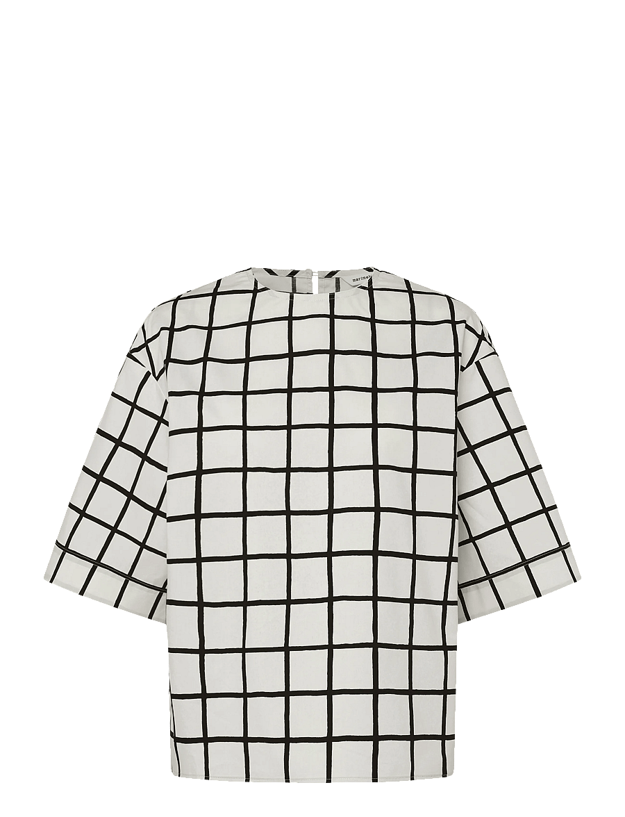 Marimekko - KANSIO ISO RUUTU - t-shirts - off white, black - 1