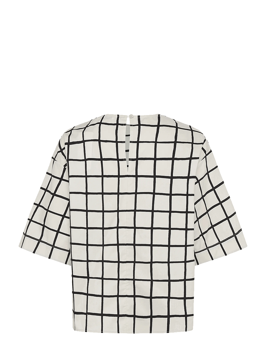 Marimekko - KANSIO ISO RUUTU - t-shirts - off white, black - 2