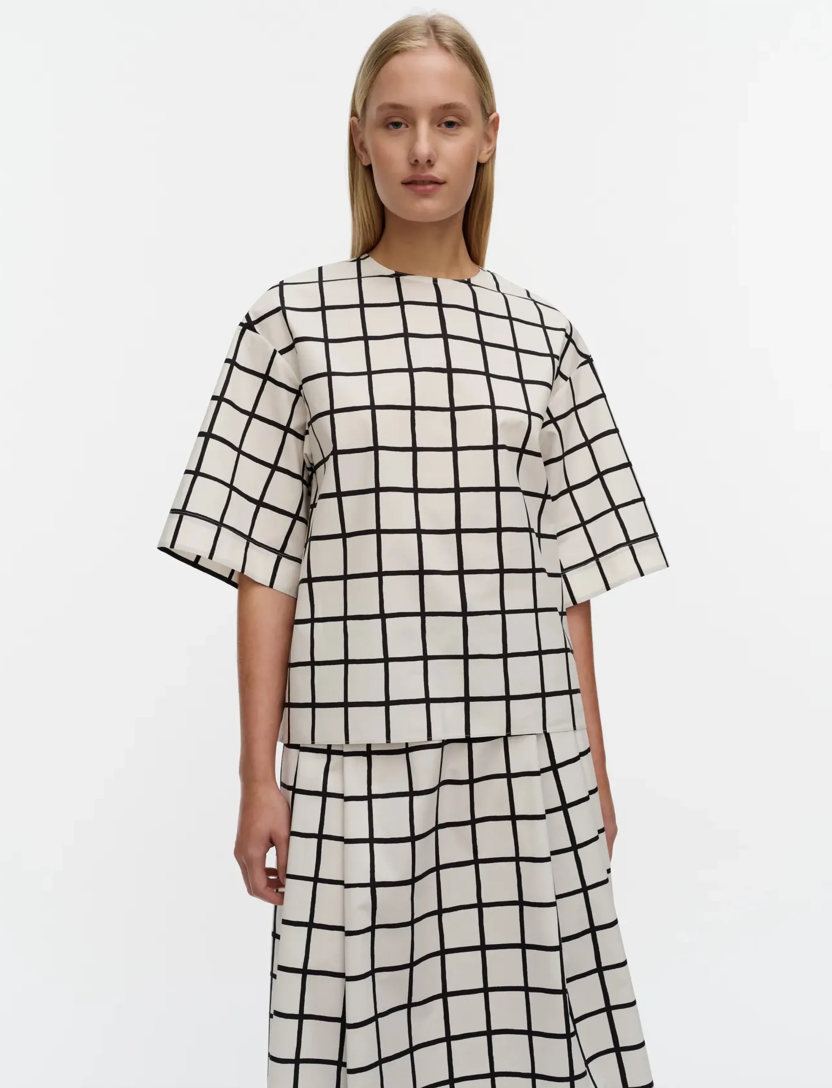 Marimekko - KANSIO ISO RUUTU - off white, black - 3