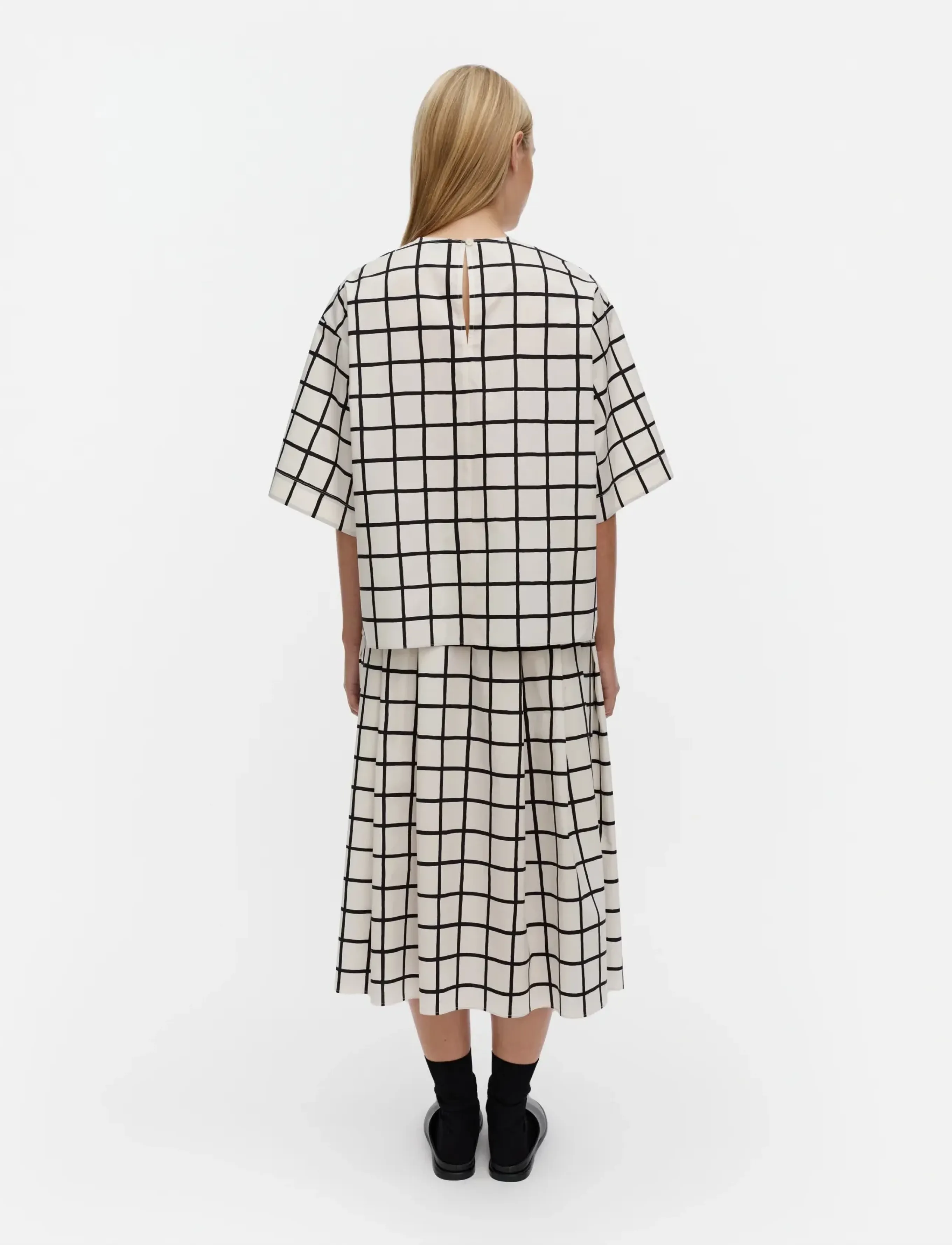 Marimekko - KANSIO ISO RUUTU - off white, black - 4