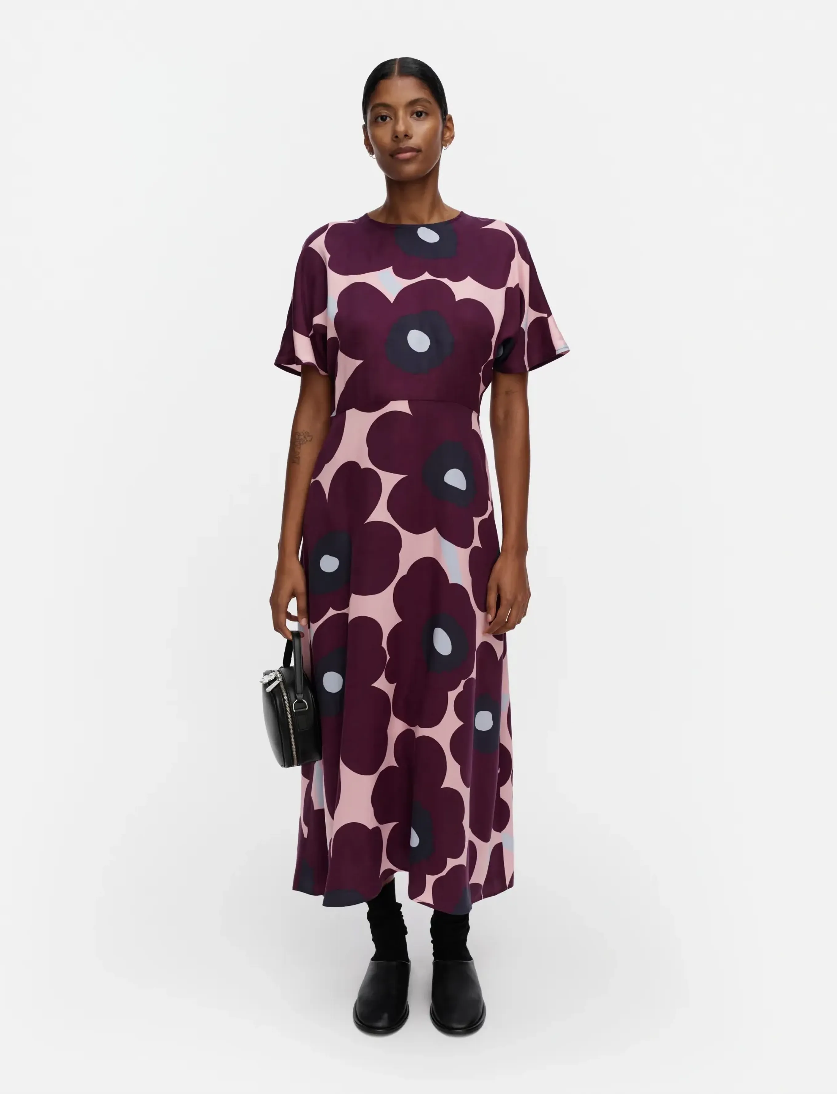 Marimekko Heleä Unikko, 44, Purple, Kjoler > Knælange Og Midi, Dame