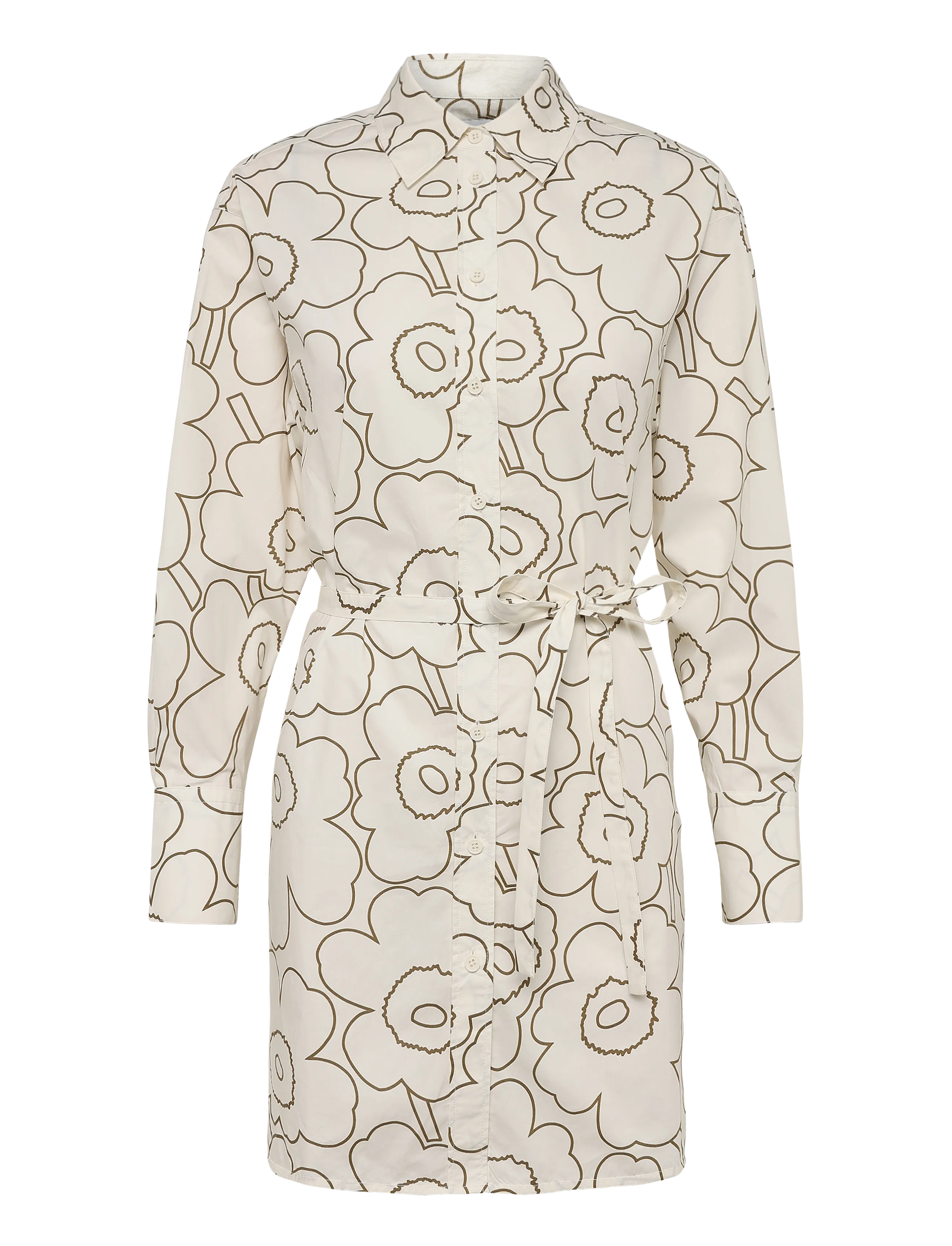 Marimekko - KUVITELMA PIIRTO UNIKKO - off white, olive green - 1